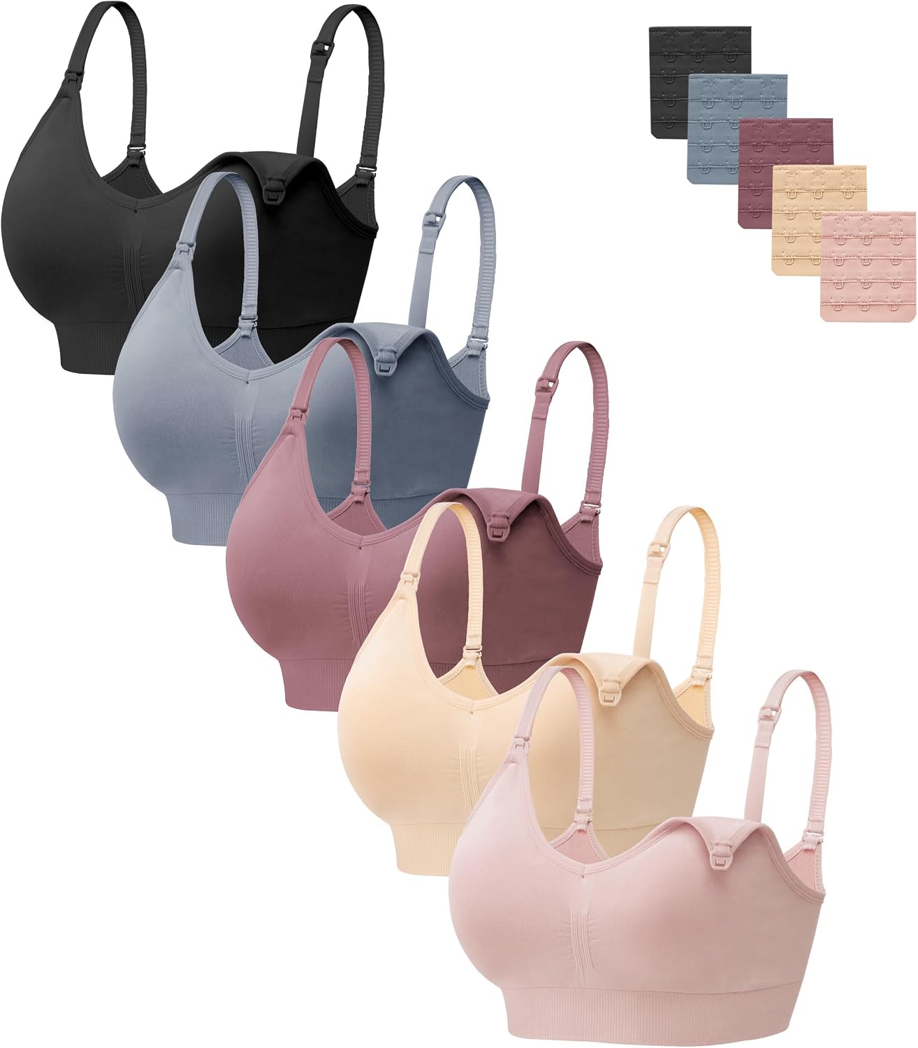 Detalle 2 de HBselect Women Maternity Bras 5-Pack nursing bras