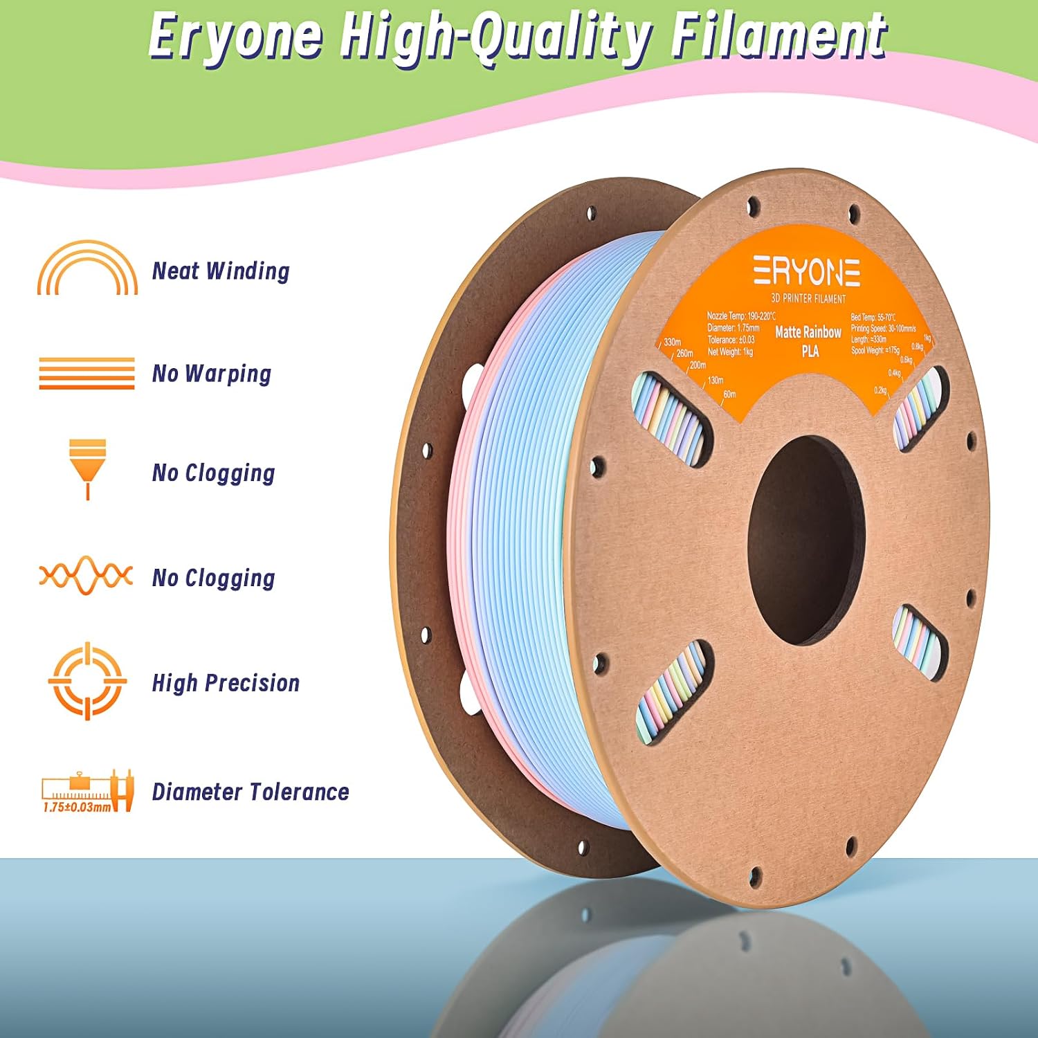Detalle 2 de ERYONE Matte PLA Filament 1.75mm 1kg