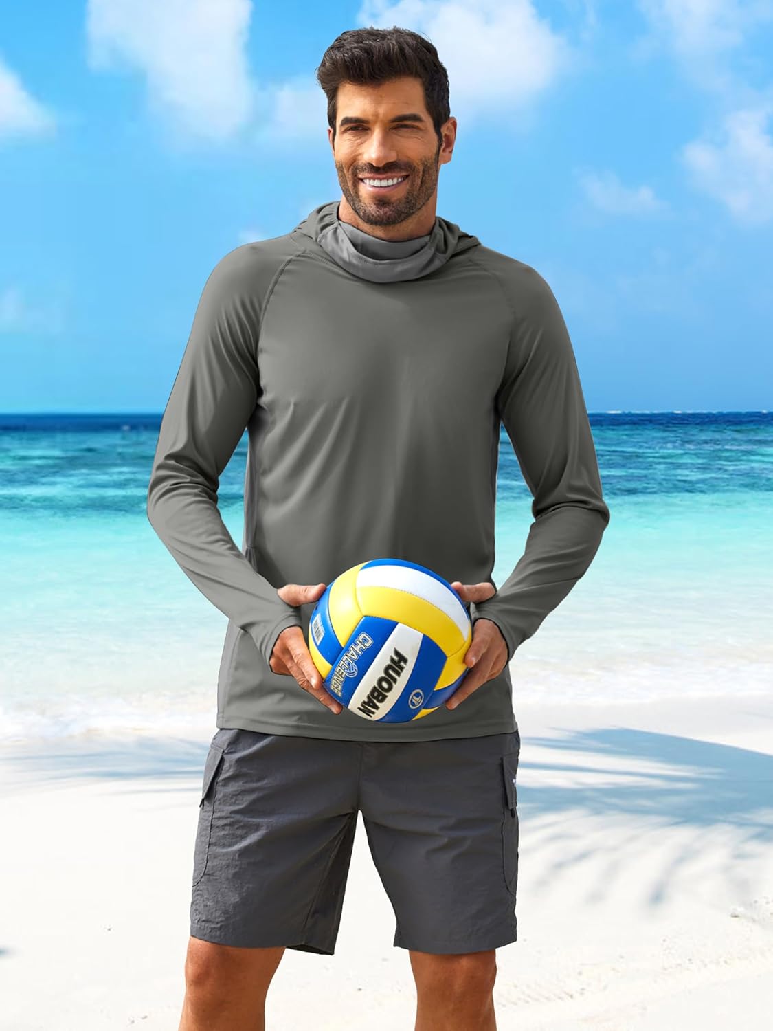 Thumbnail 5 de PINSPARK Men's Sun Protection Hoodie with Mask UPF 50+ — Versatile Outdoor Shield for Fishing, Hiking, and More