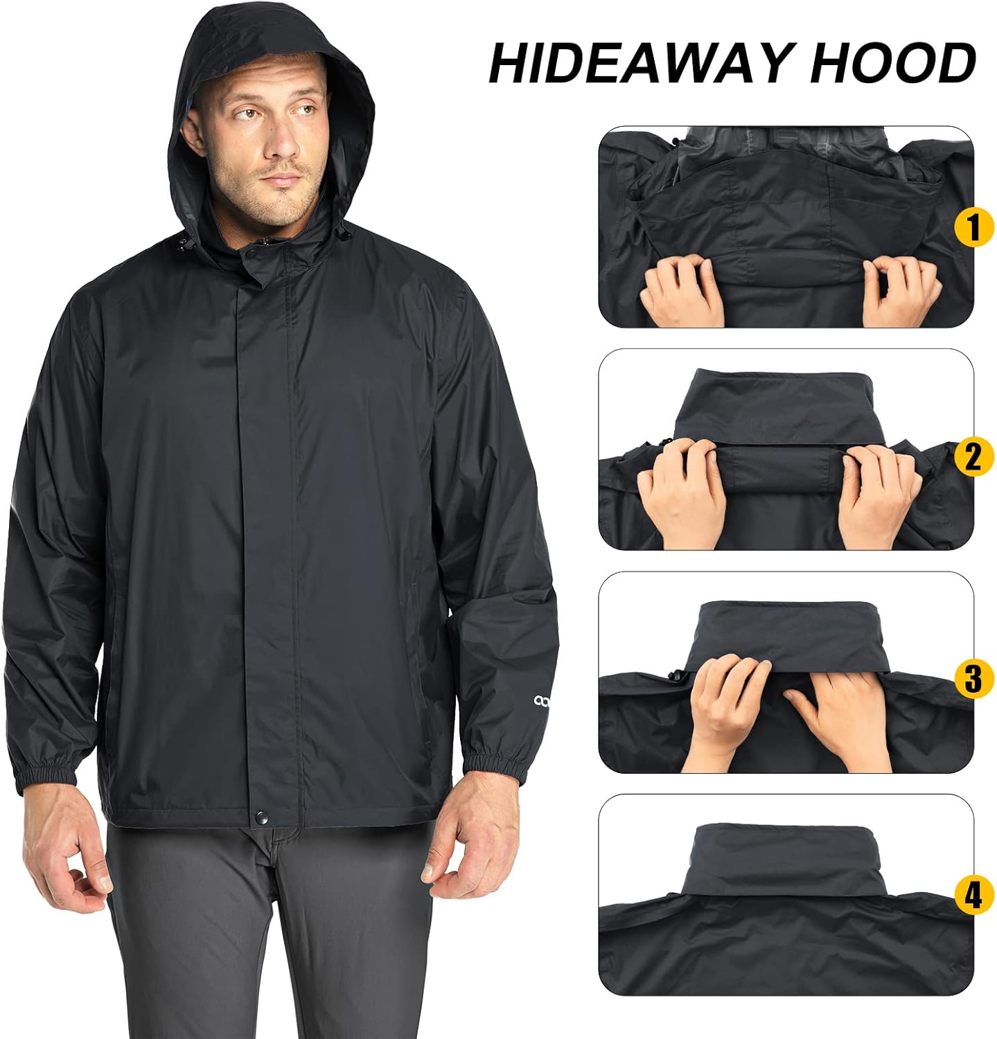 Detalle 2 de 33,000ft Regenjacke Herren leicht wasserdicht