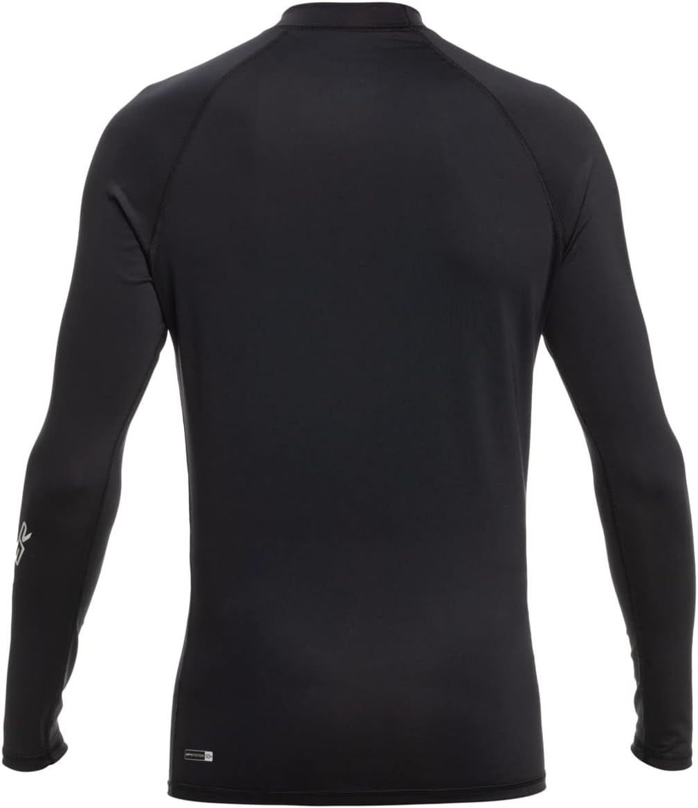 Detalle 2 de Quiksilver All Time Rashguard Surf Tee für Männer – UPF 50, recyceltes Garn, salzwasserresistent