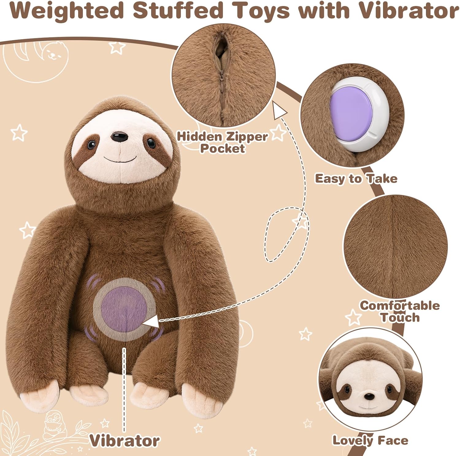 Thumbnail 2 de Joyreal Weighted Plush Sensory Sloth