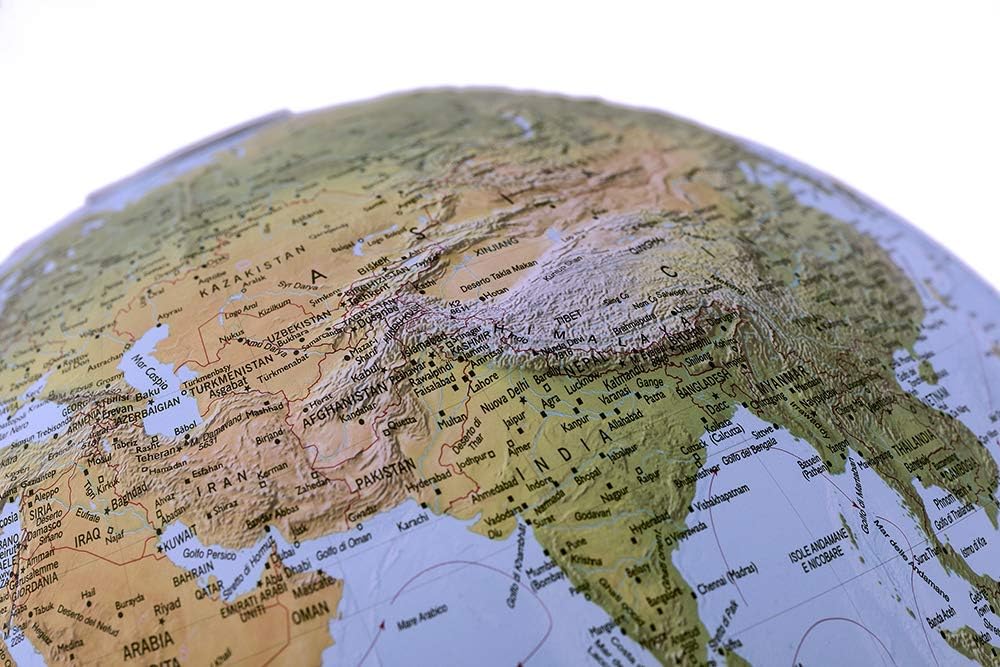 Detalle 2 de Technodidattica Atmosphere FCR – obrotowy globus podświetlany z reliefem, 30 cm