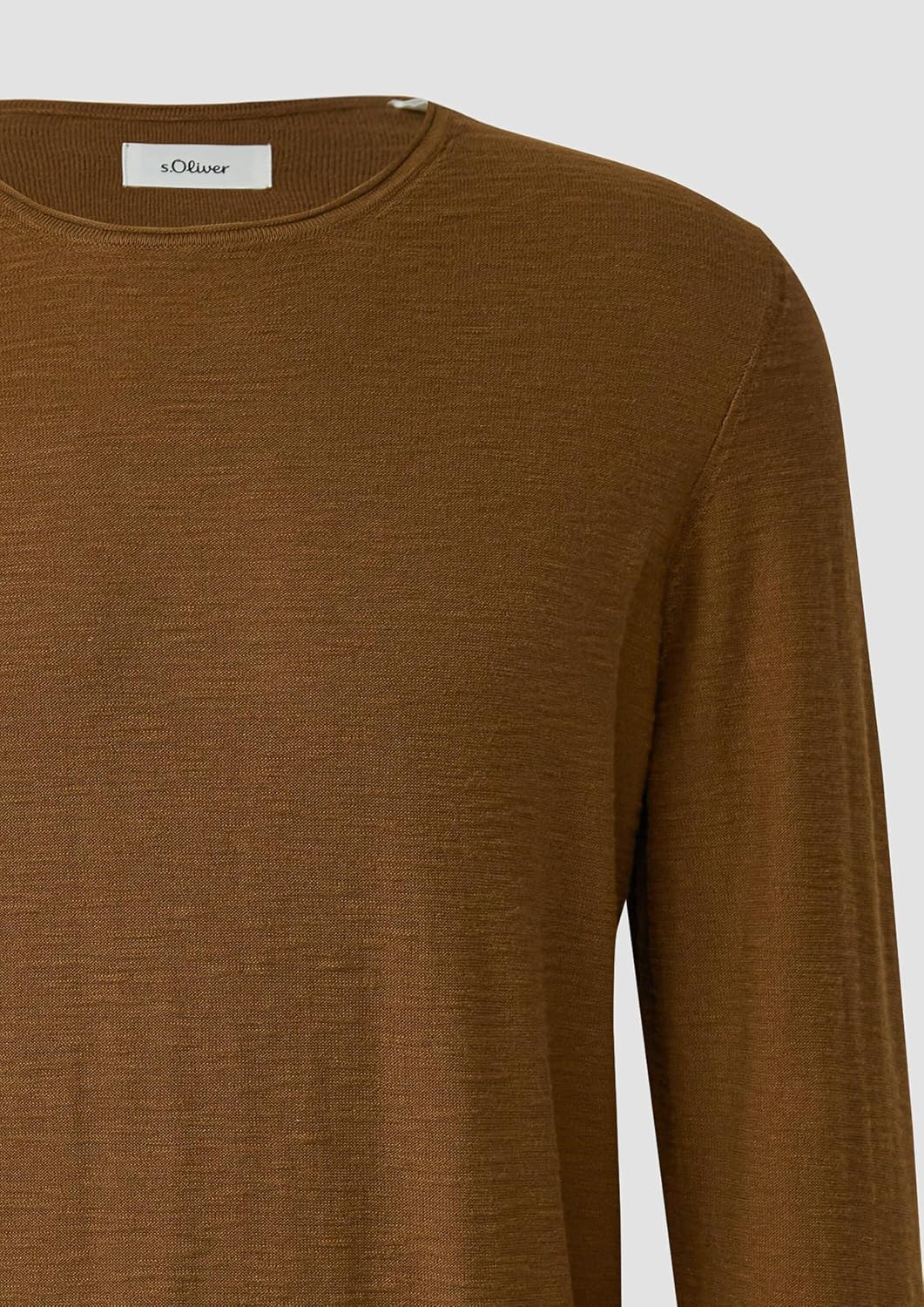 Detalle de s.Oliver Strickpullover mit Flammgarnstruktur und Rollkante