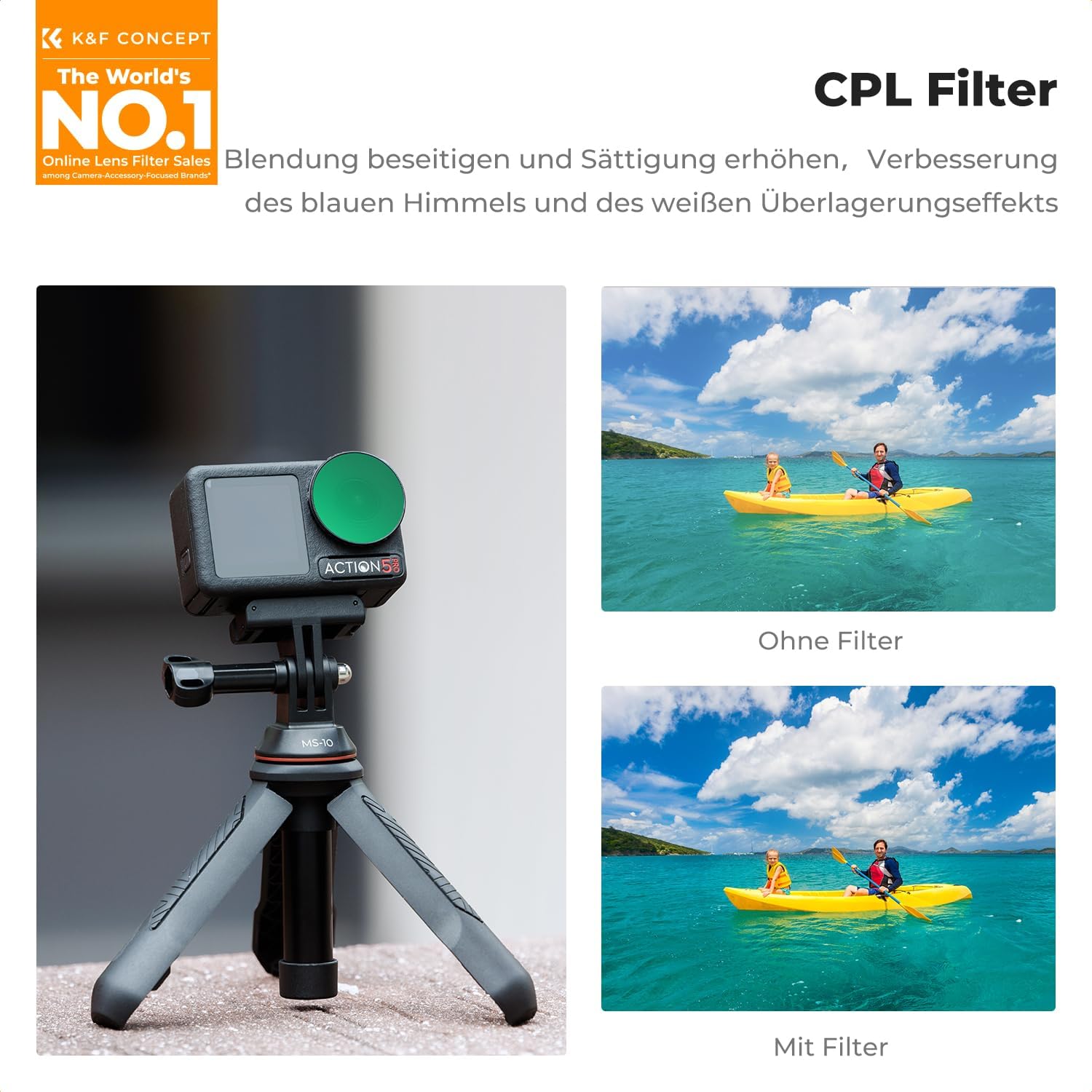 Detalle 2 de K&F CONCEPT ND Filterset 4er Pack CPL ND8