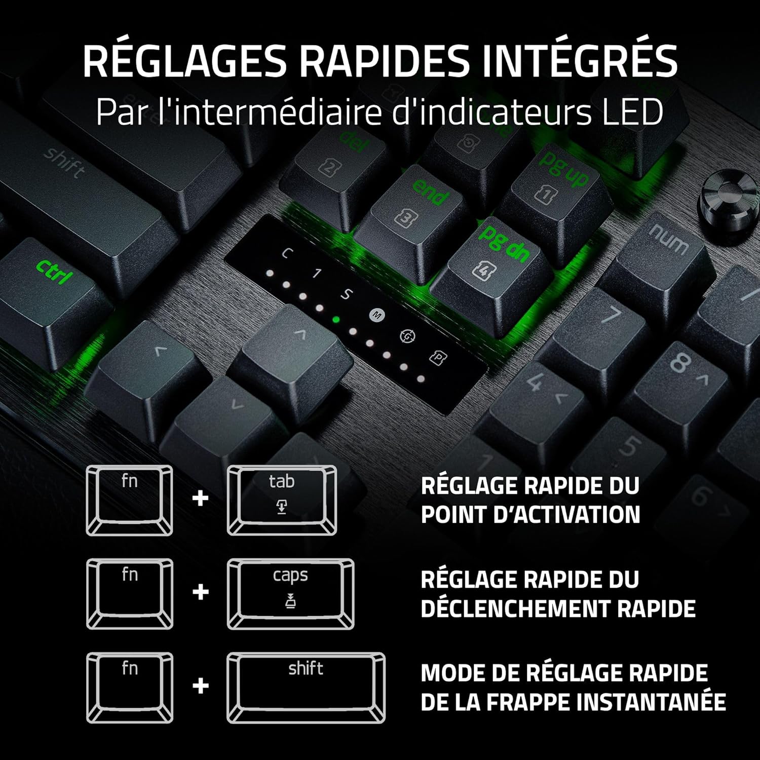 Detalle 2 de Razer Huntsman V3 Pro (Switches Analog) clavier gamer optique AZERTY noir