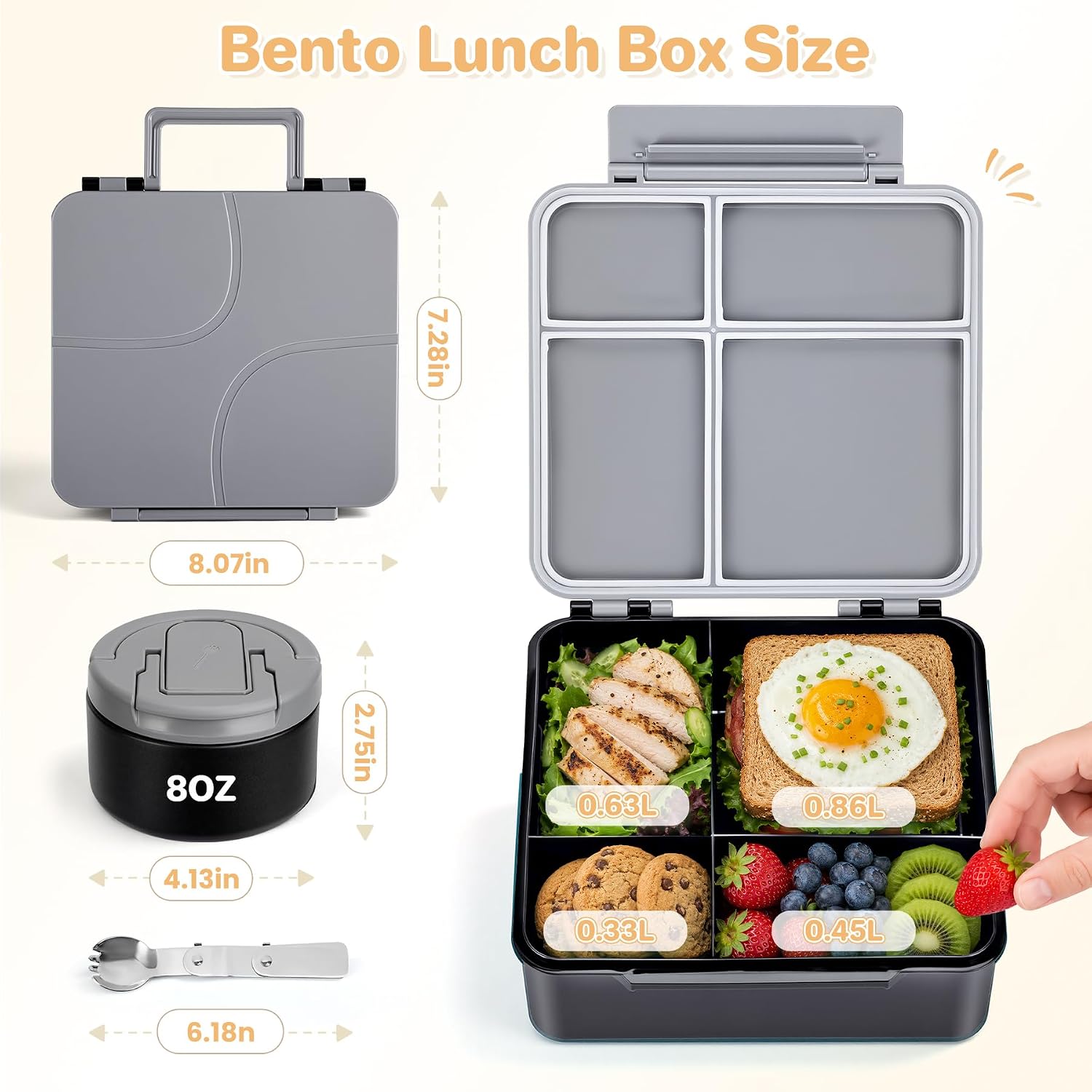 Thumbnail 5 de Kids Bento Lunch Box with 8 oz Soup Thermos