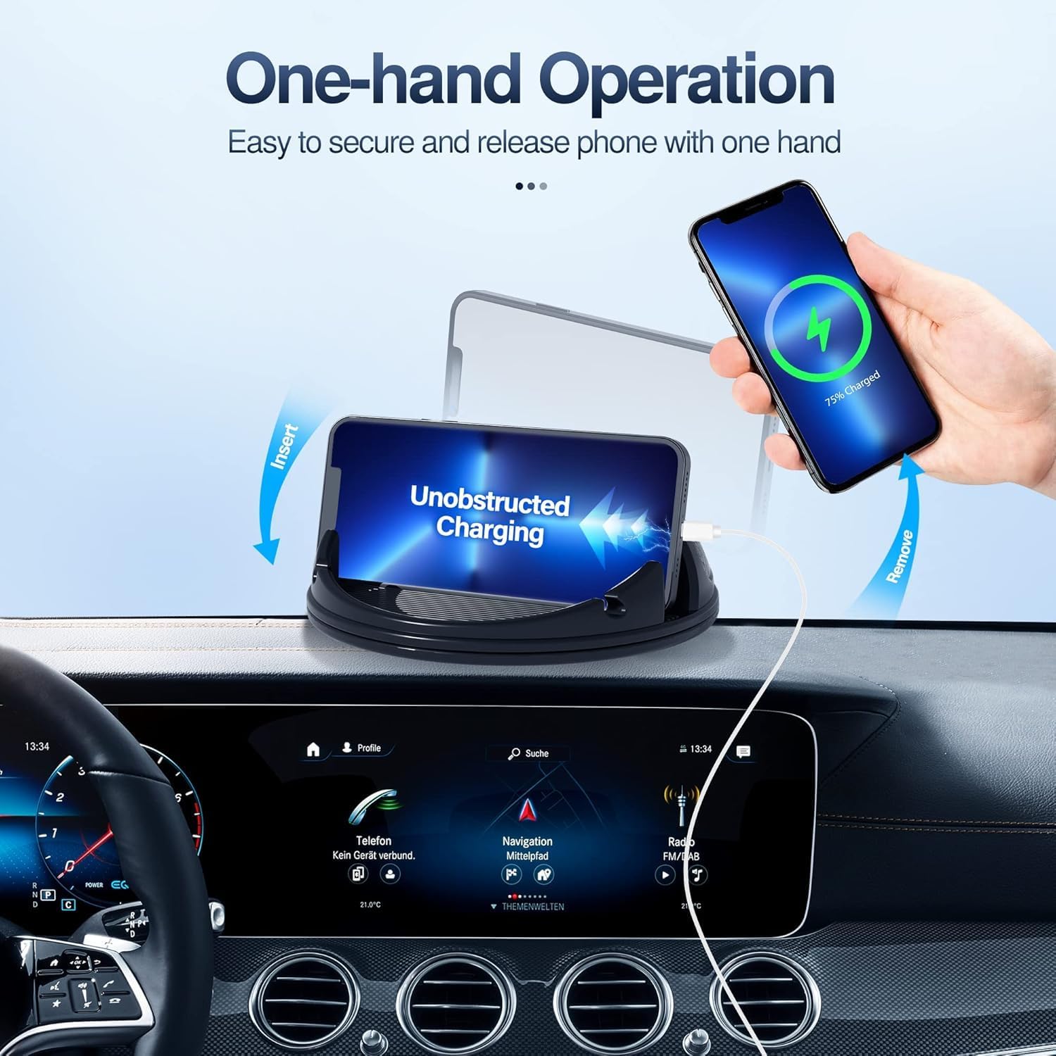 Thumbnail 4 de Cinati Car Phone Holder Mount 360° rotatable for iPhone