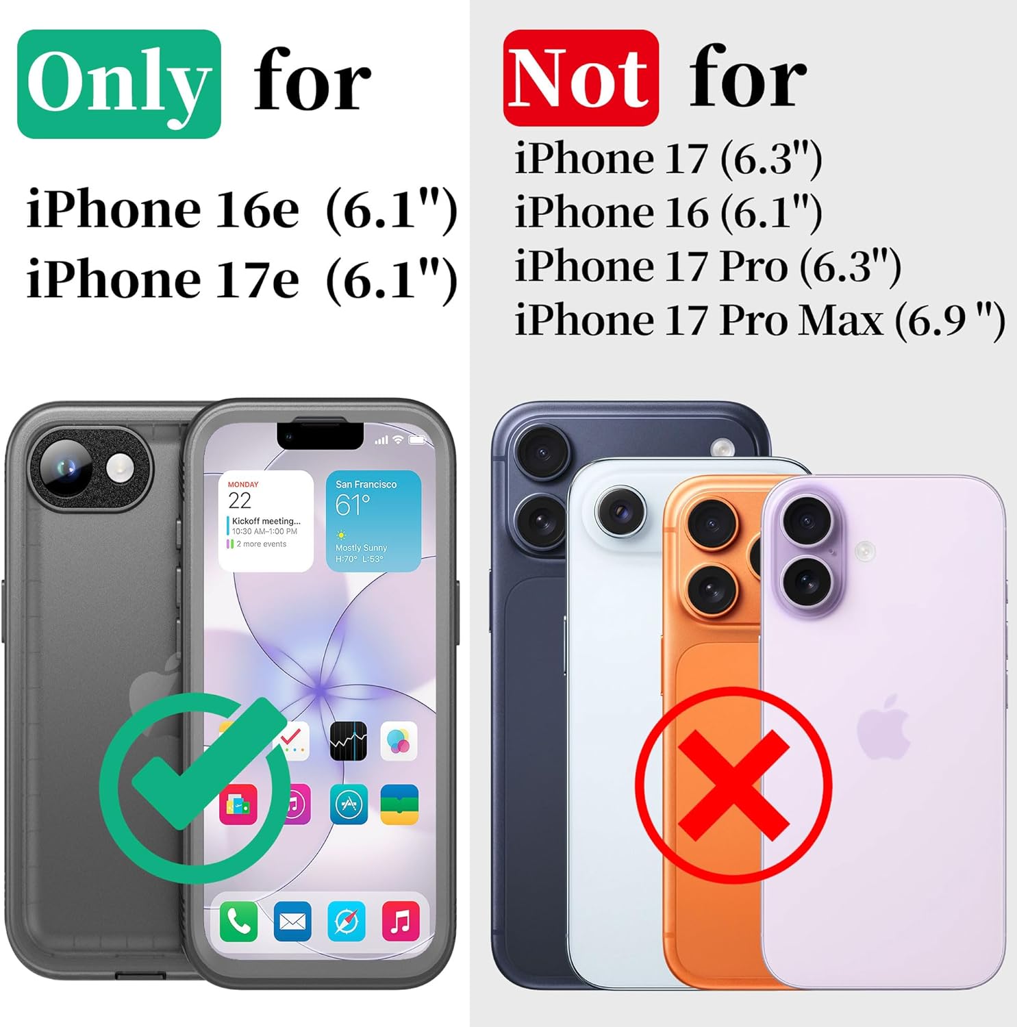 Detalle de Cozycase TOP Military Protective IP68 Case for iPhone 16e — Full Body Shockproof & Waterproof