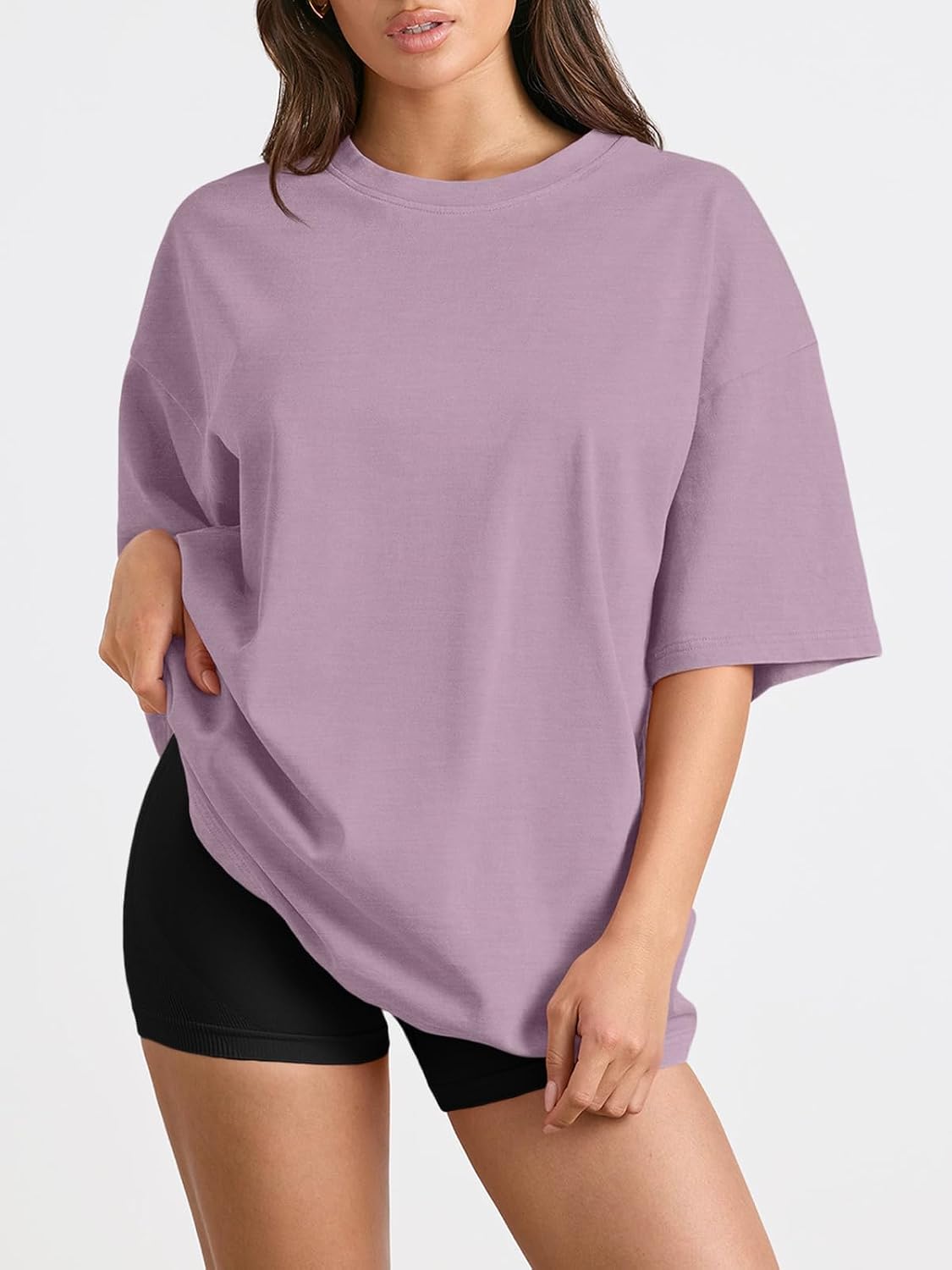 Detalle de LILLUSORY Oversized T-Shirts for Women (UK) – short sleeve tunic style casual tops