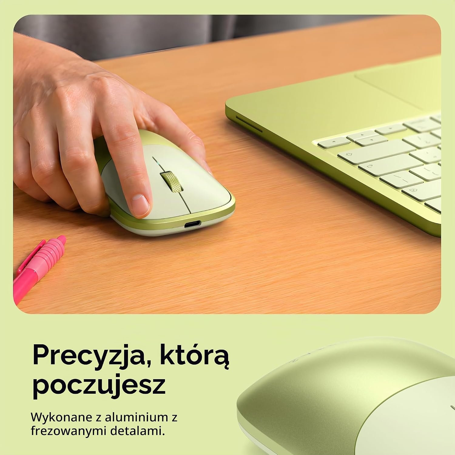Detalle de SATECHI Slim EX MN25STH07 – mysz bezprzewodowa Cytrus, ciche kliknięcia