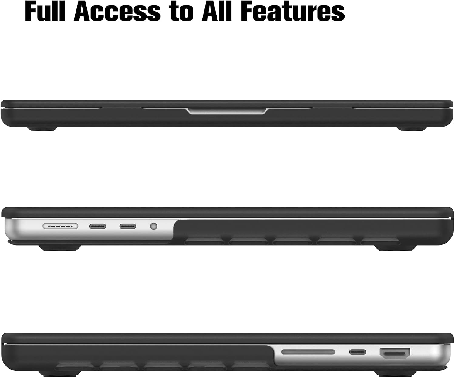 Detalle de Fintie Schutzhülle für MacBook Pro 14 Zoll (M5–M1 Pro/Max, 2026–2021) – Schwarz matt