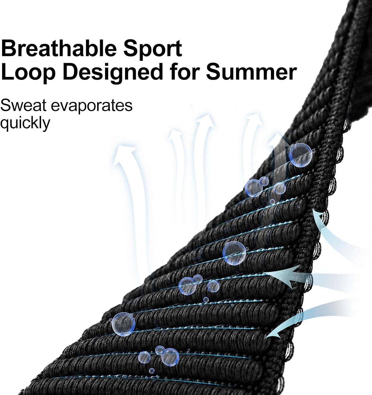 Detalle de OMECKY Sport Band for Apple Watch (46mm/44mm/49mm) Nylon Stretchy Loop — Breathable, All-Day Comfort