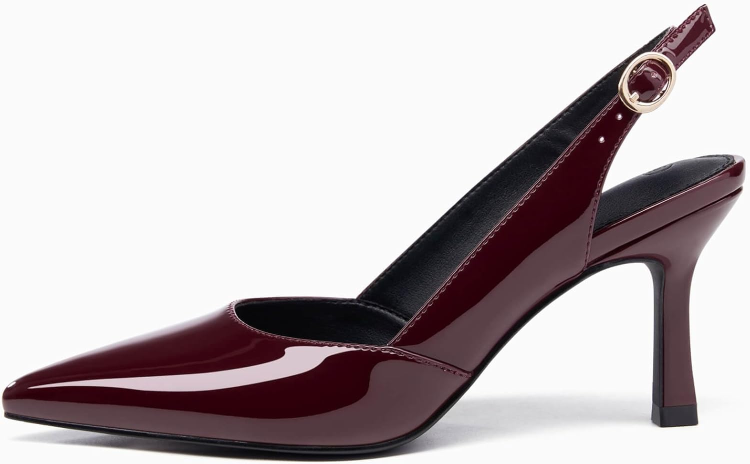 Thumbnail 1 de Rilista Women's Slingback Kitten Heels: Closed Pointed Toe, Backless Wedding Pump