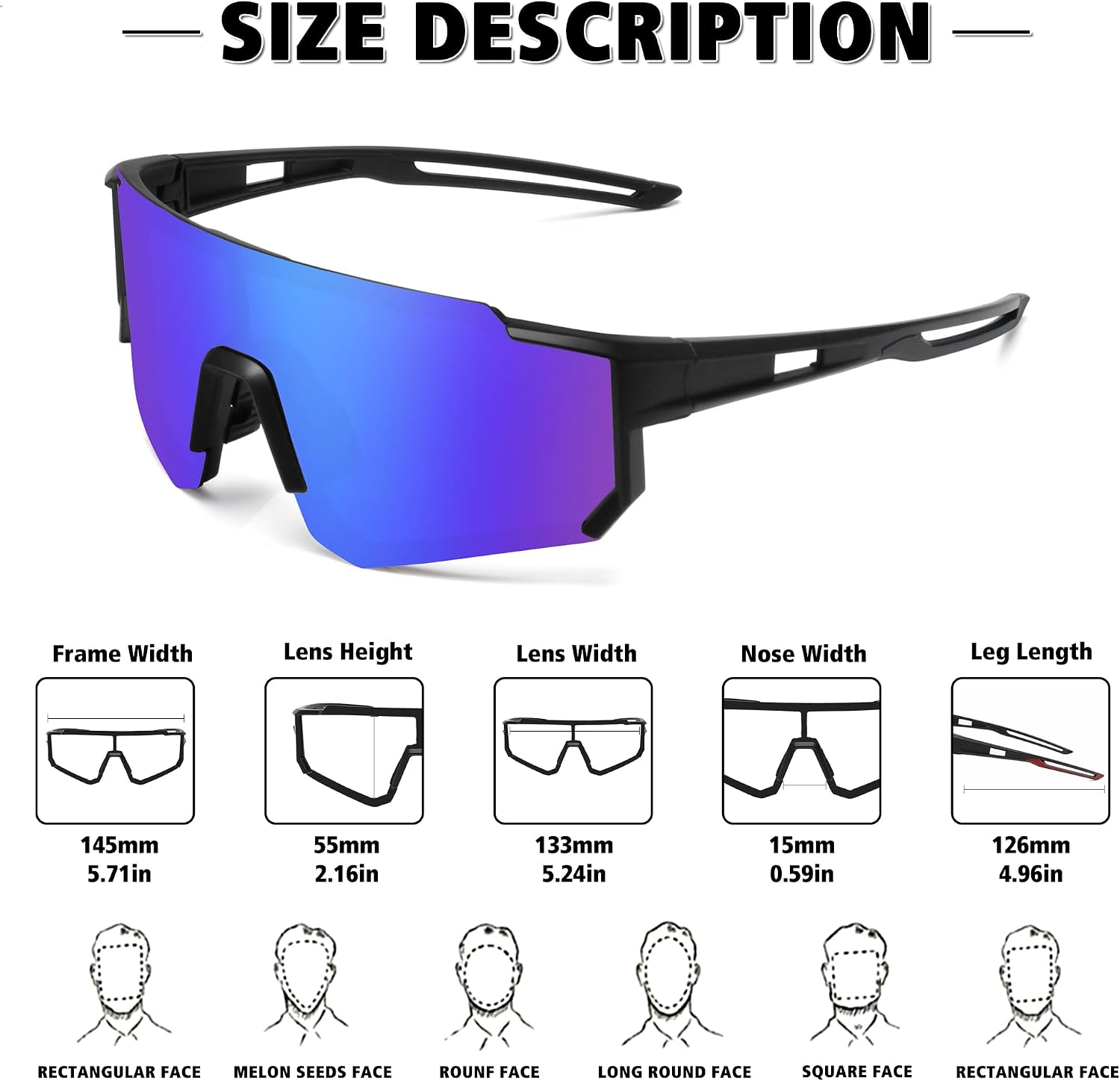 Detalle 2 de STORYCOAST Polarized Sports Sunglasses with TAC Lenses