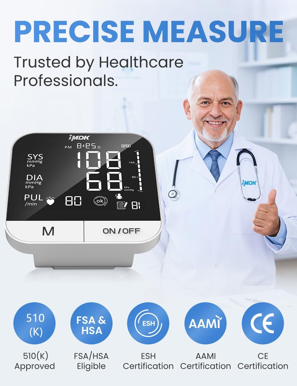 Detalle 2 de FoviFlxy Blood Pressure Monitor for Arms with ±3 mmHg Accuracy and App Tracking
