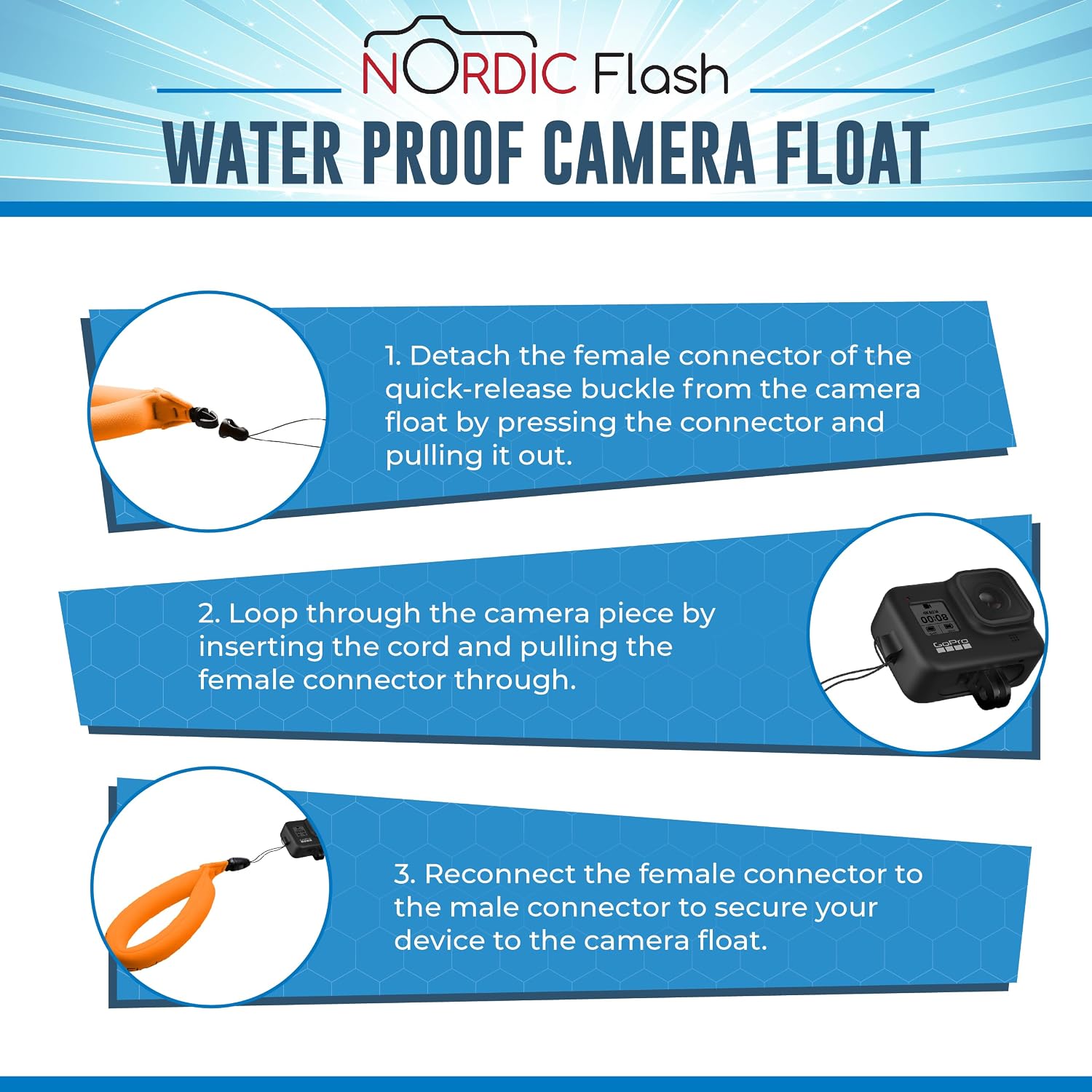 Thumbnail 5 de Nordic Flash Waterproof Camera Float 2-pack