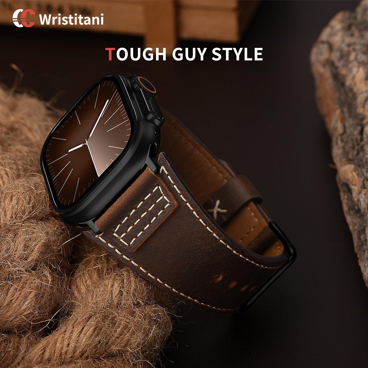 Thumbnail 1 de Wristitani Cinturino in pelle vintage per Apple Watch da 41/42/44/45/49 mm (Uomo e Donna)