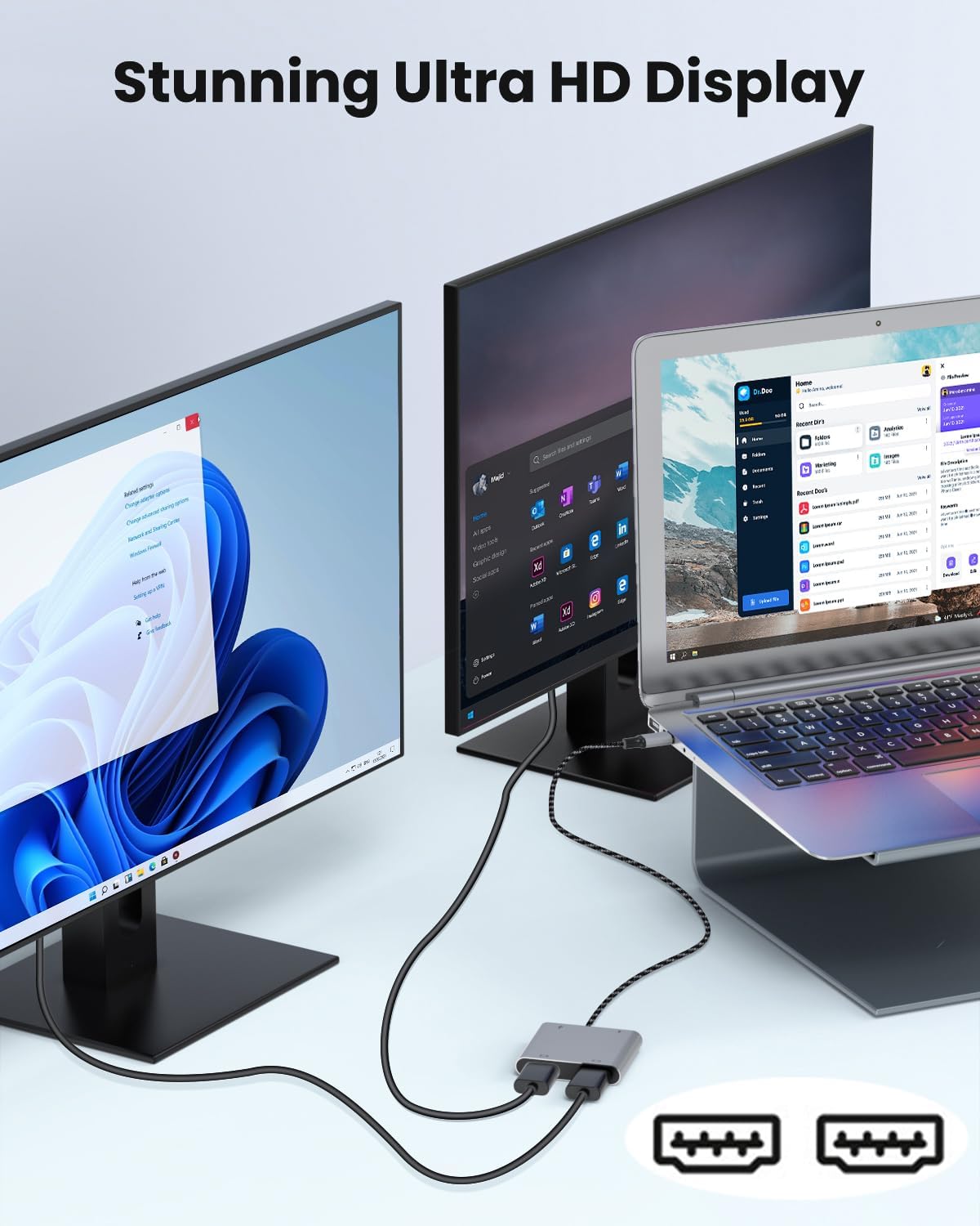 Thumbnail 4 de USB C to Dual HDTV Adapter 4K@60Hz