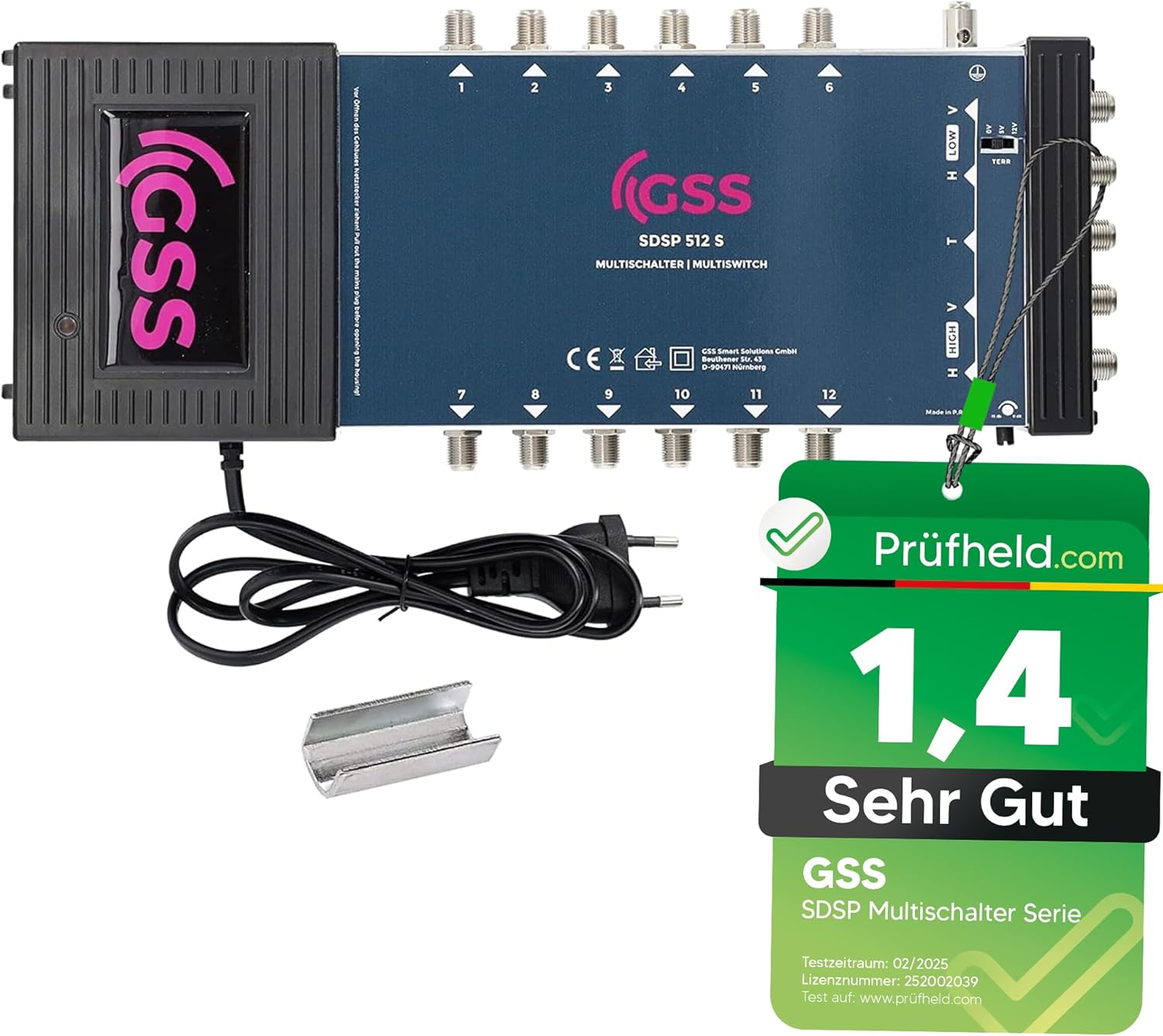 GSS 5/12 Multischalter für Quattro LNB