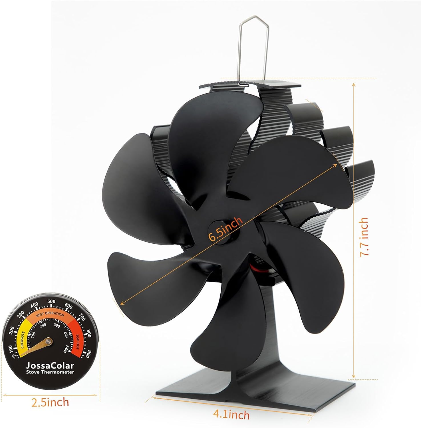 Thumbnail 4 de JossaColar 6-Blade Log Burner Fan for Wood Stoves