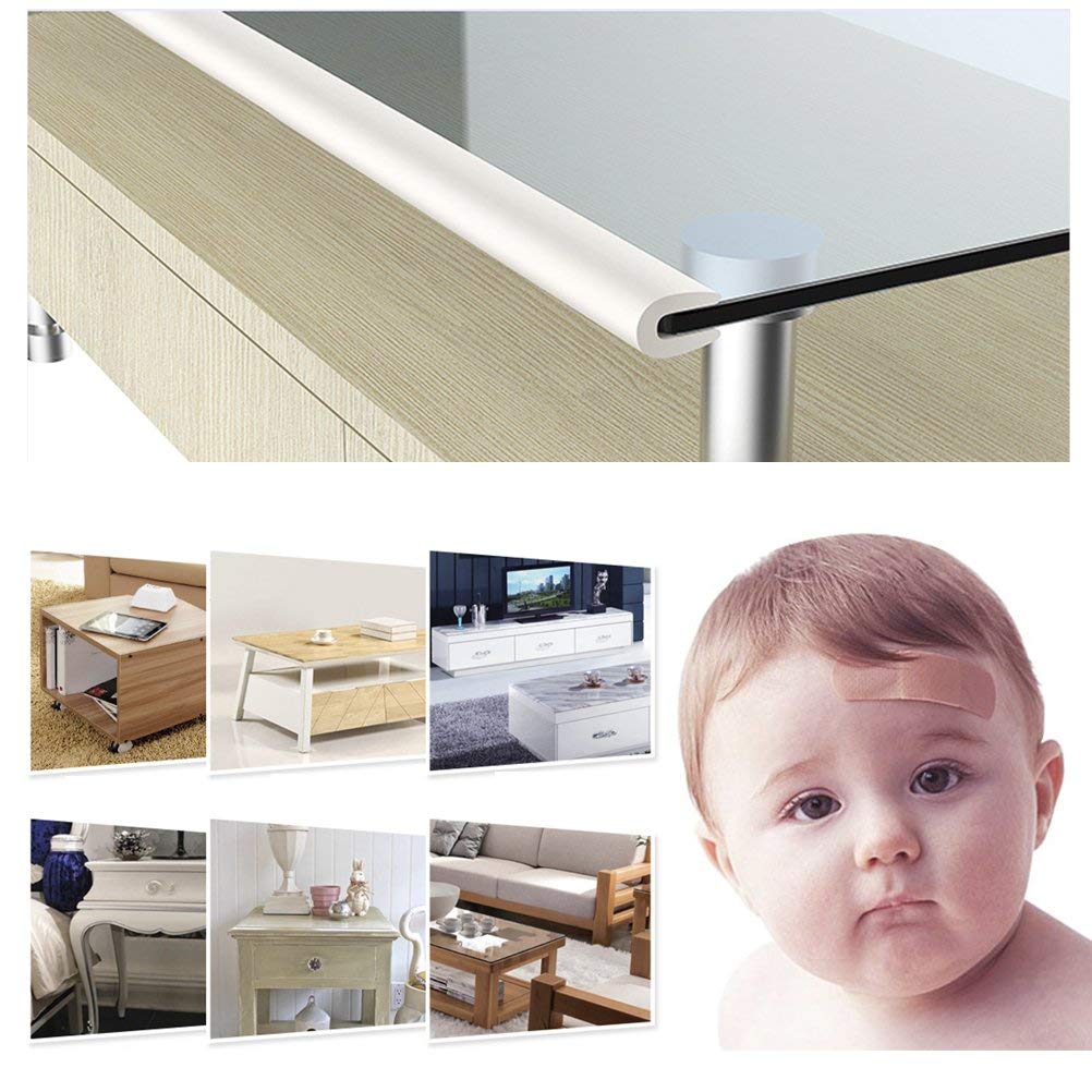 Detalle 2 de Vicloon Kantenschutz für Baby & 4 Eckenschutz aus Schaumstoff (beige), selbstklebend