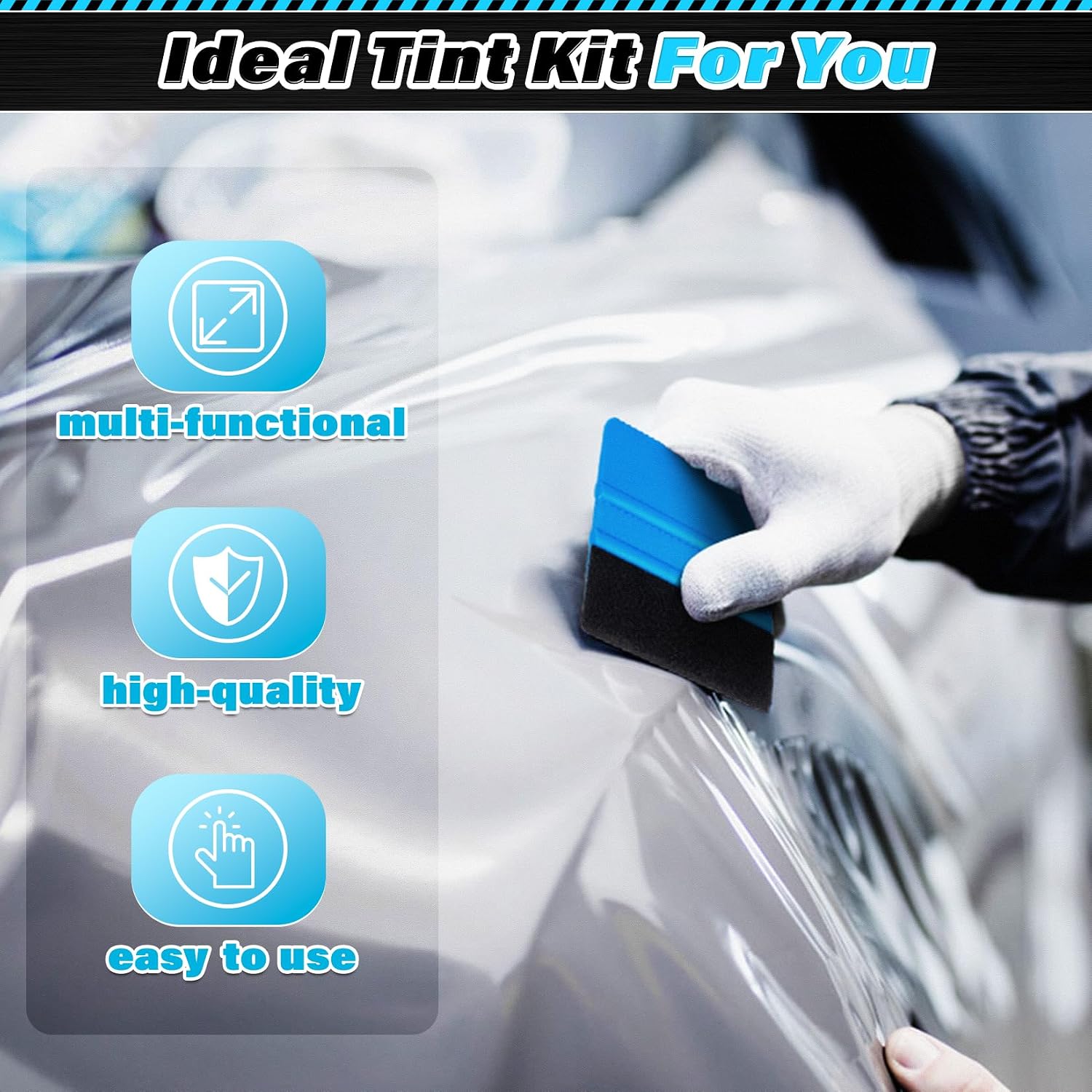 Thumbnail 5 de DIYSELF 18 Pcs Window Tint Kit: Complete Vinyl Wrap Tool Set for Car Wraps and More