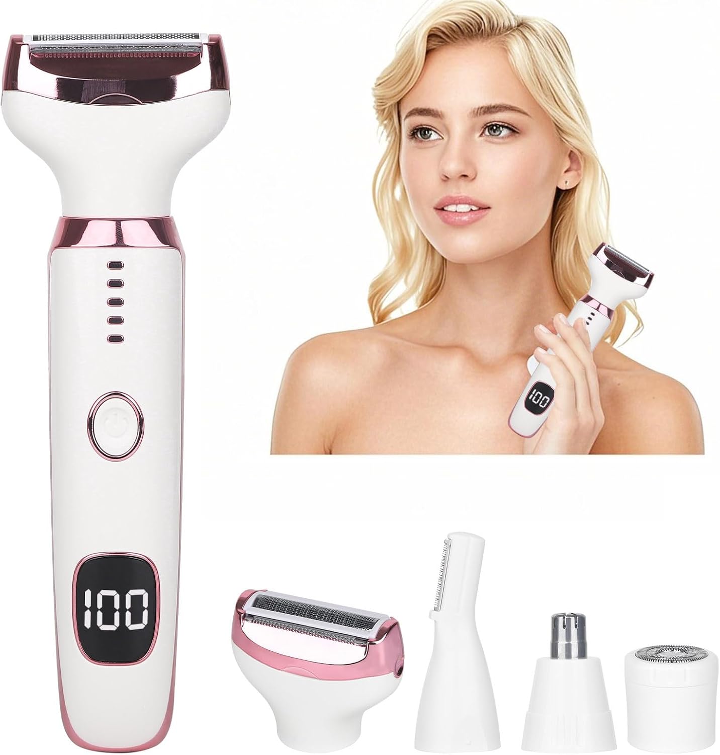 Detalle de Beanify 4-in-1 Wet & Dry Electric Razor for Women and Men