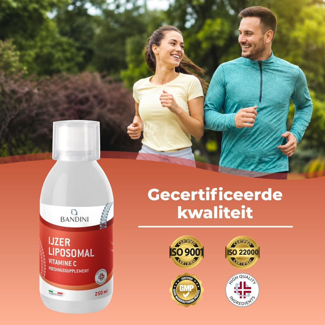 Detalle de BANDINI Liposomaal IJzer + Vitamine C vloeibaar, vegan, 250 ml