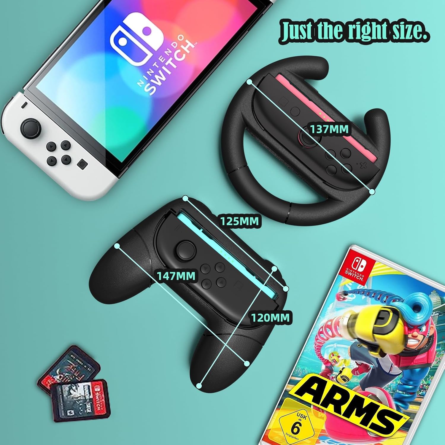 Thumbnail 6 de HEYSTOP Volanti per Nintendo Switch 2 4 in 1