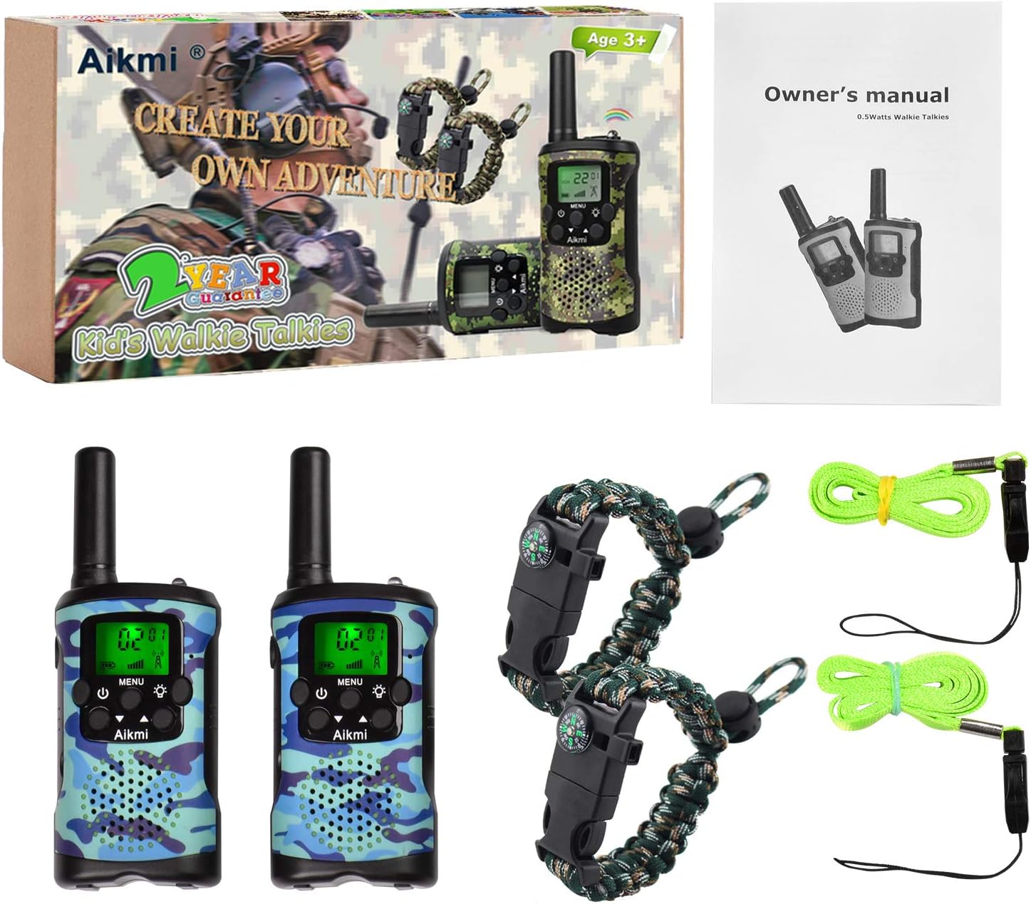 Thumbnail 6 de Walkie Talkies for Kids 22 Channel 3-Mile Range – Blue Camo (2-Pack) for Outdoor Adventures