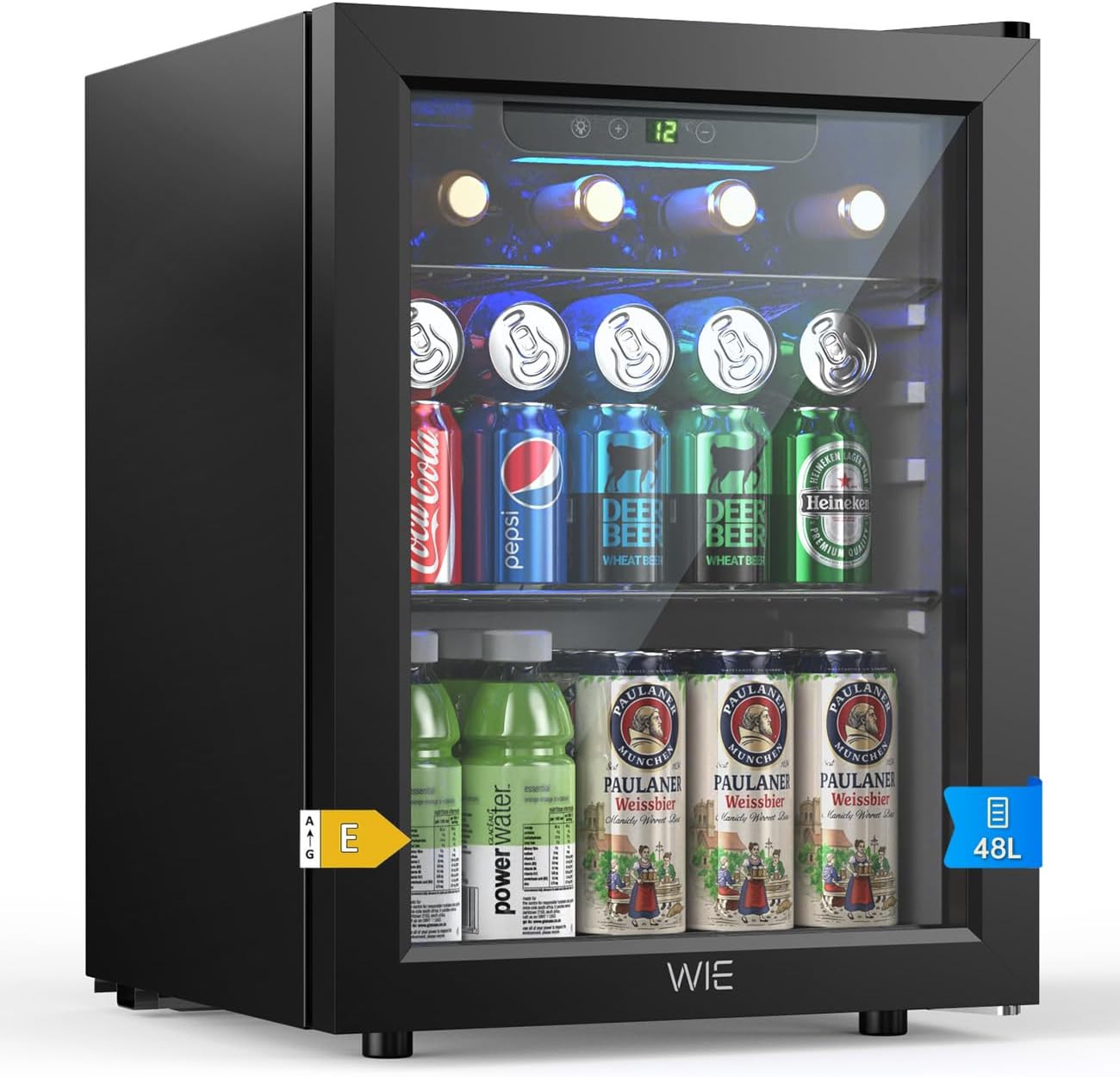Detalle de WIE Nevera Pequeña 48 L: compacidad, eficiencia y versatilidad para hogar, oficina o bar