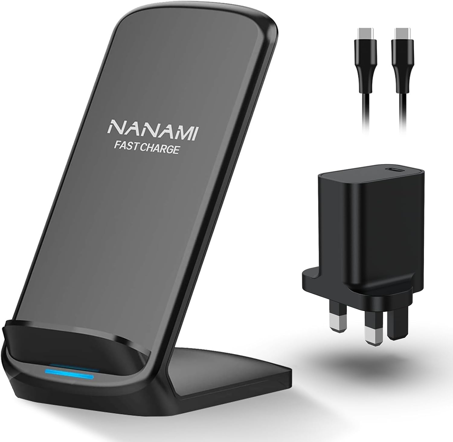 Detalle de NANAMI 20W PD 3.0 Wireless Charger Stand with QC 3.0 Plug