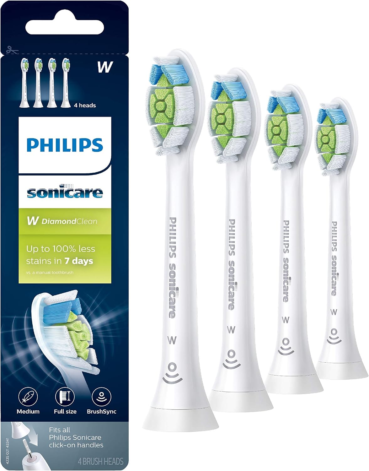 Detalle de Philips Sonicare DiamondClean Replacement Heads 4-Pack HX6064/65 🪥