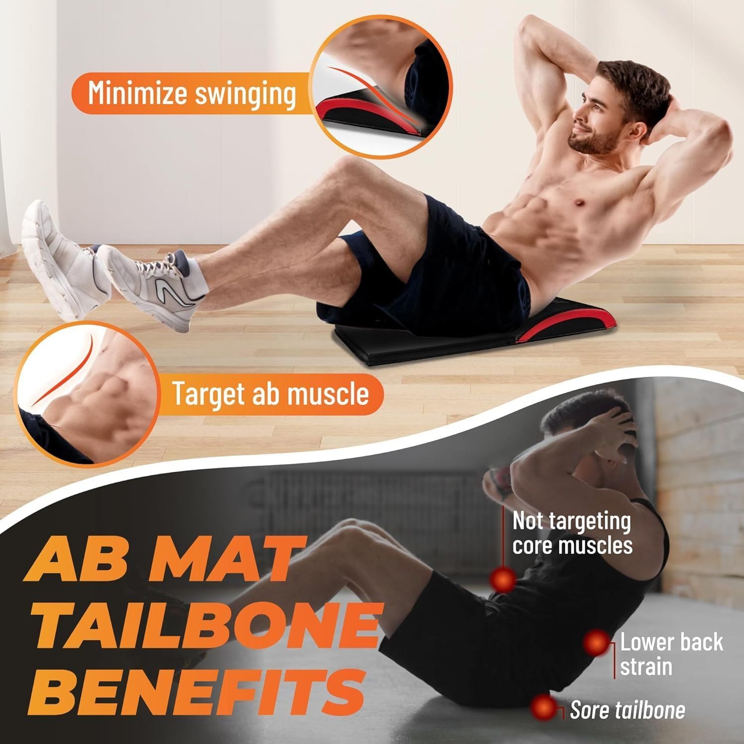 Detalle 2 de Yes4All Ab Exercise Mat & Wedge: Sit Up Pad for Full Core Isolation