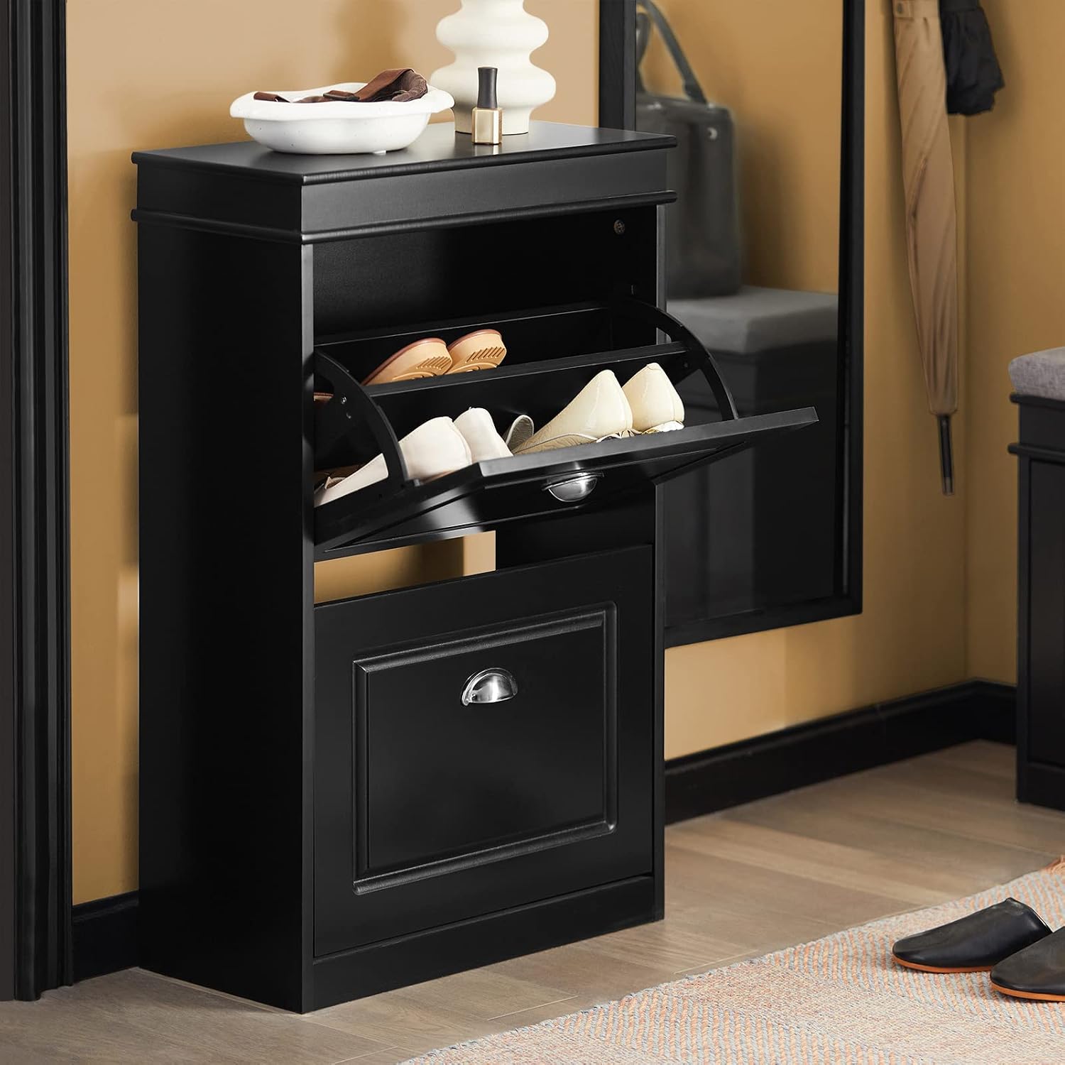 Detalle 2 de SoBuy FSR78-SCH Meuble à chaussures 8 paires