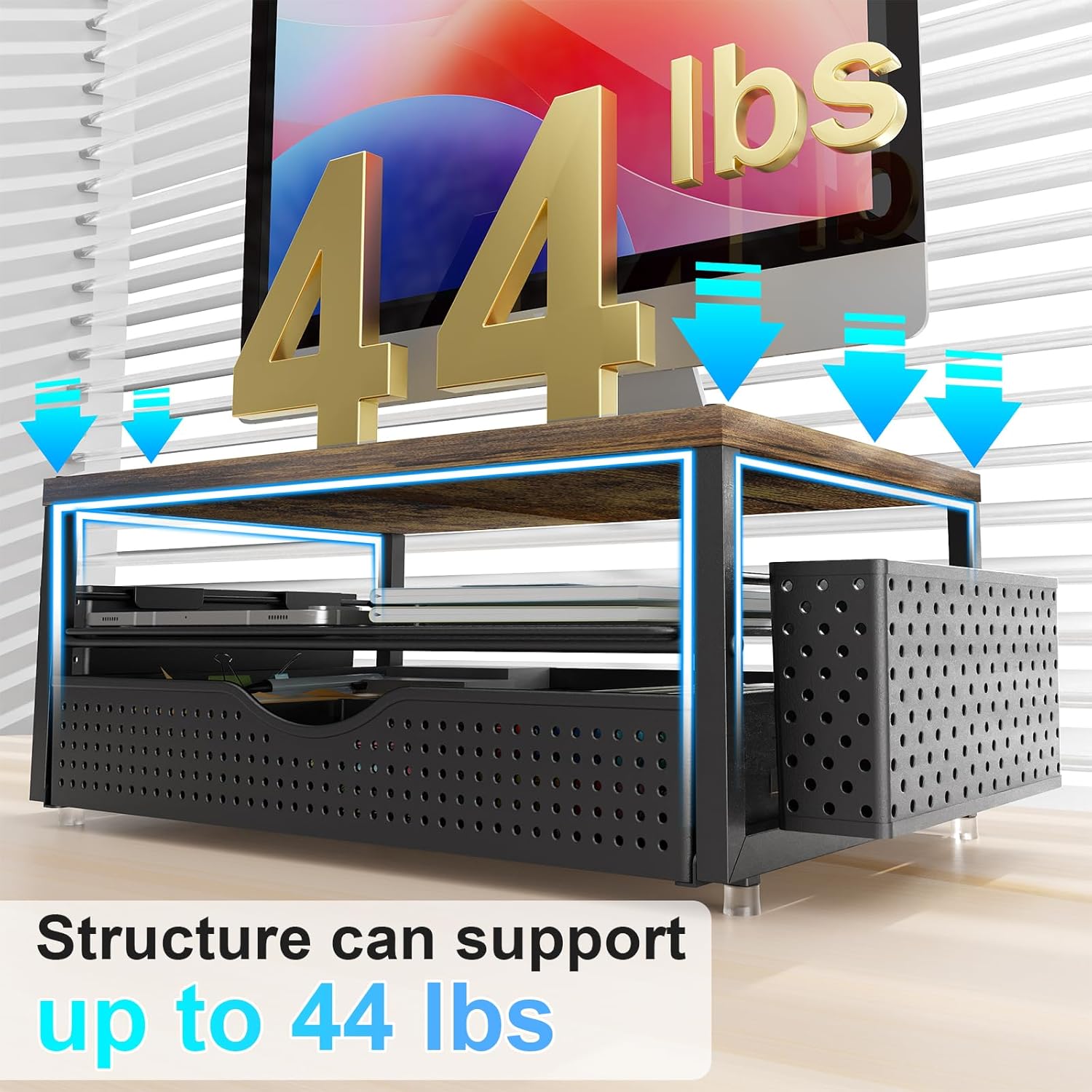 Thumbnail 5 de gianotter Wood Monitor Stand Riser 44 lb