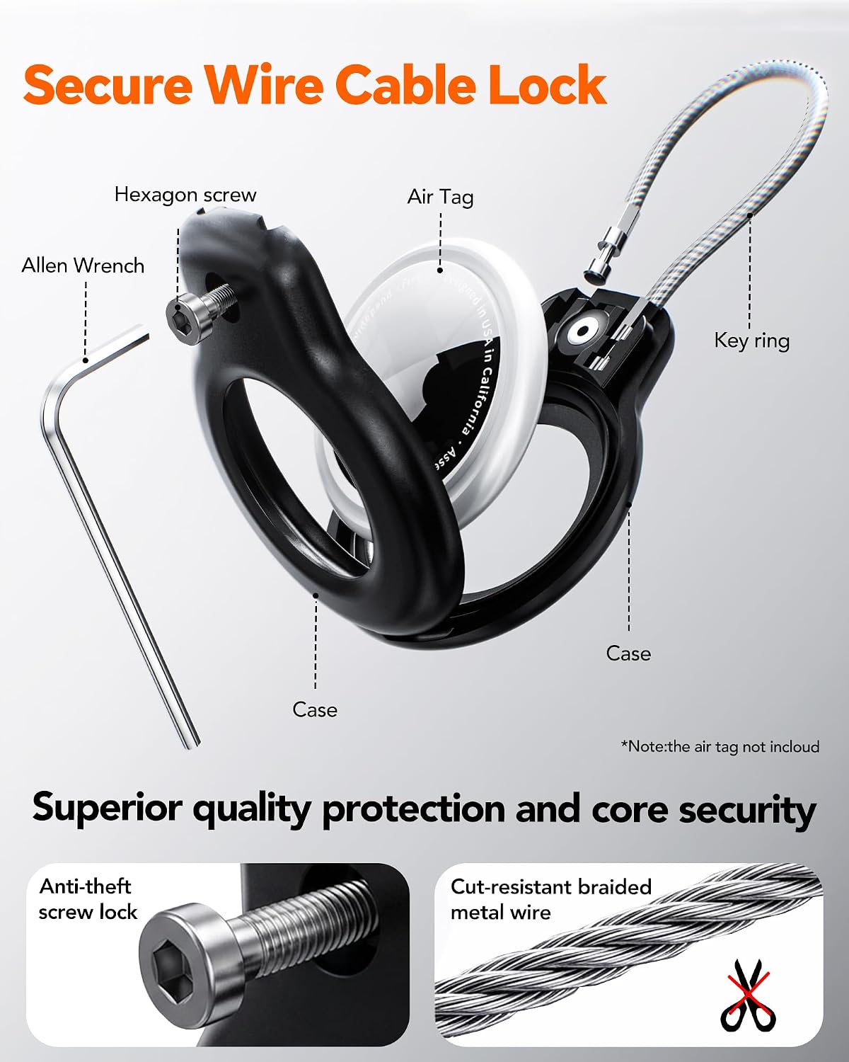 Detalle 2 de Apple AirTag Holder Case 4-Pack keychain 🔑