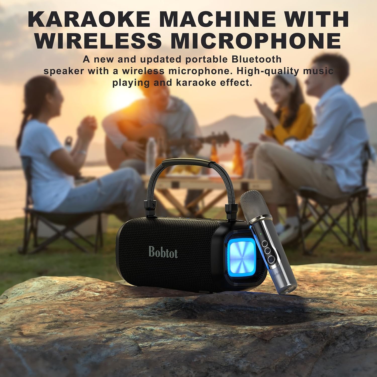 Thumbnail 3 de Bobtot ET29-HSK Portable Karaoke Machine, 40W, IPX6, RGB Lights