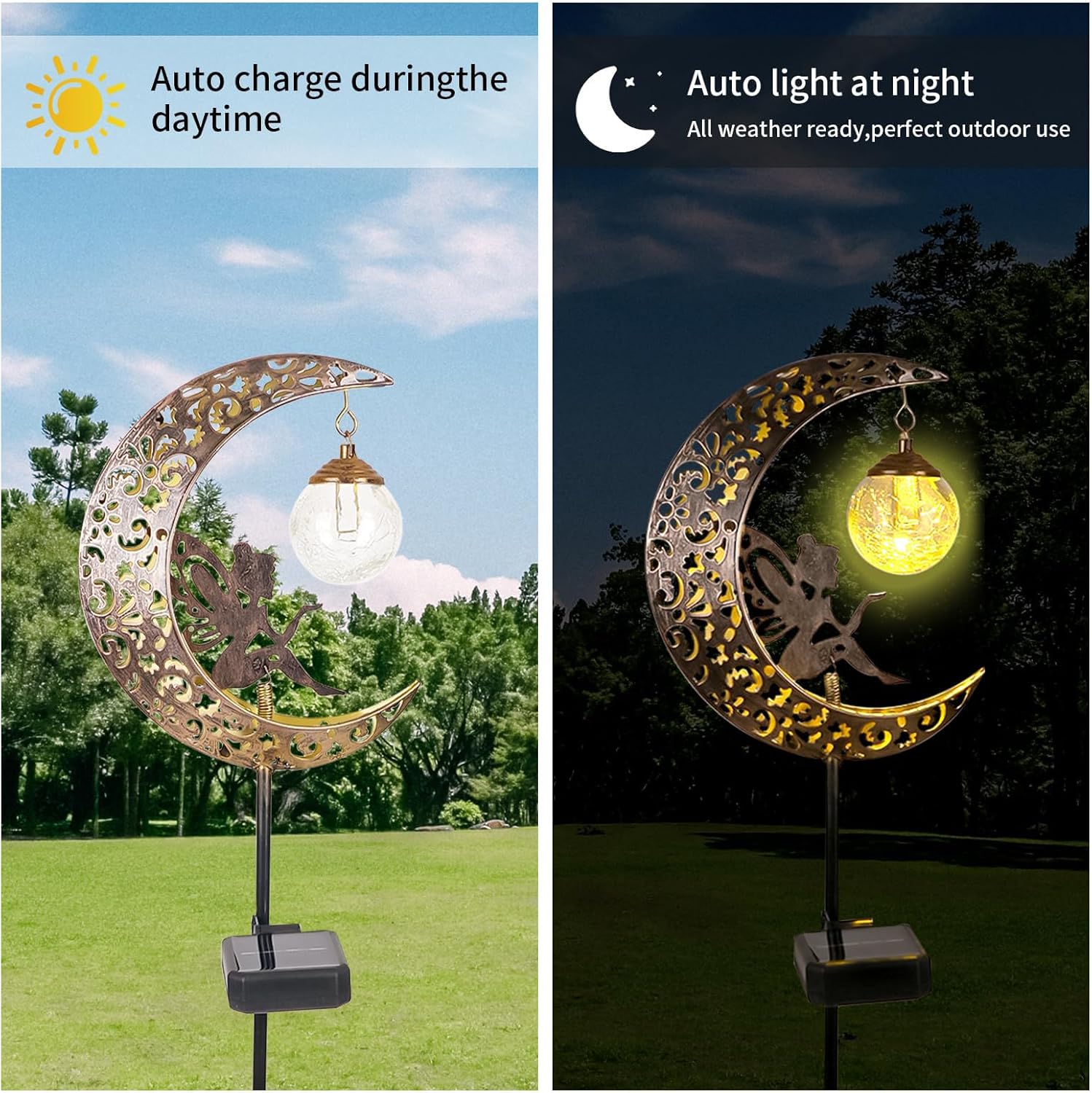 Thumbnail 4 de AcaJoe Solar Fairy Moon Garden Light 8h