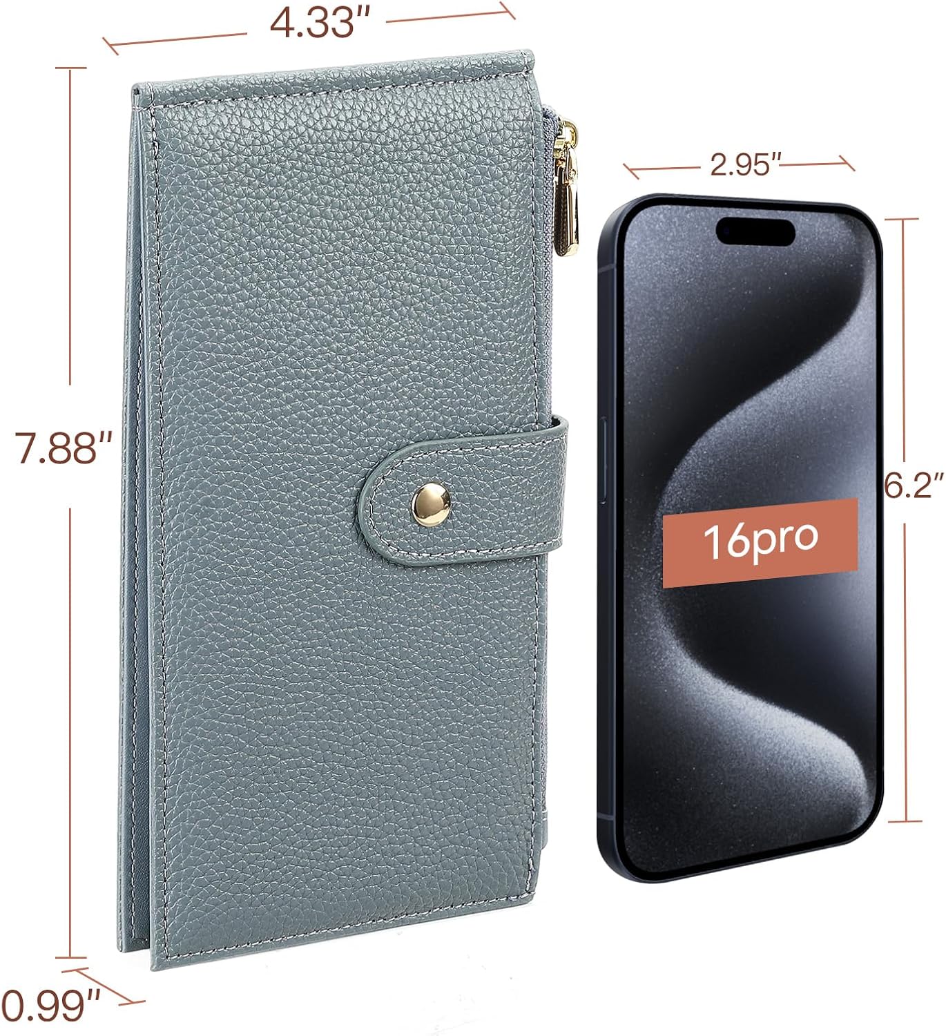 Detalle de GOIACII RFID Blocking Large Bifold Wallet for Women – Practical, Slim yet Spacious