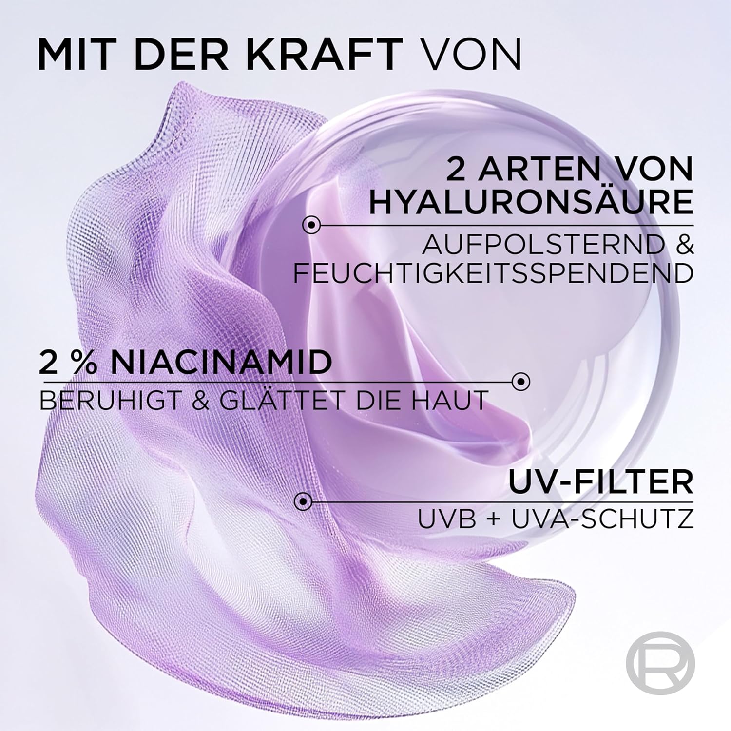 Thumbnail 4 de L’Oréal Paris Hyaluron Aqua-Fluid LSF 30 (Revitalift Filler) Tagescreme mit Hyaluronsäure & Niacinamid, 40 ml