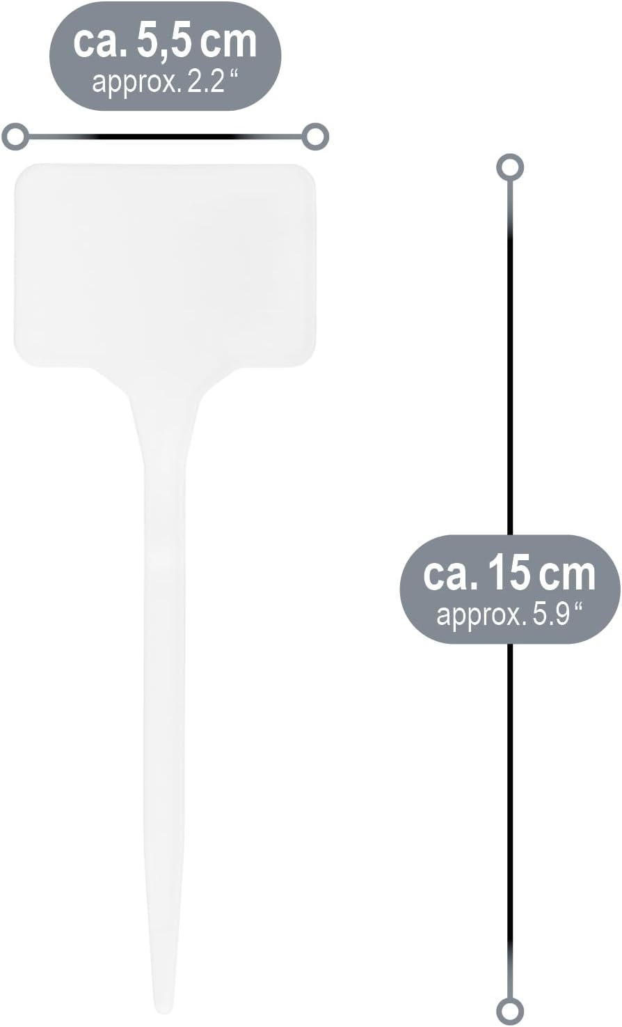 Thumbnail 5 de com-four 50x Etichette per Piante con Pennarello a Doppia Punta – Etichette a innesto 15 cm per giardino e interno