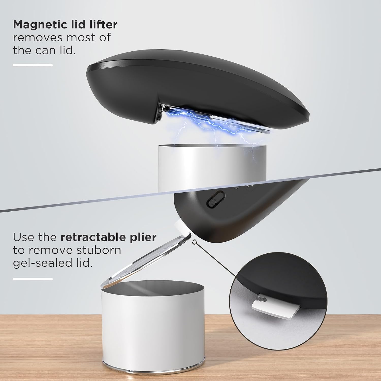 Detalle de Canslab Ultrablade PRO Electric Can Opener, Rechargeable, One-Touch, Smooth-Edge