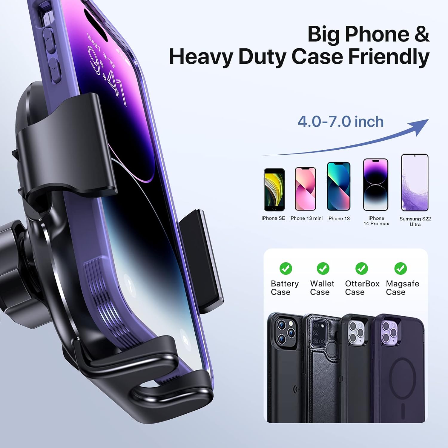Detalle de Miracase 4-In-1 Car Phone Holder for Dashboard, Windscreen, Vent and Desk
