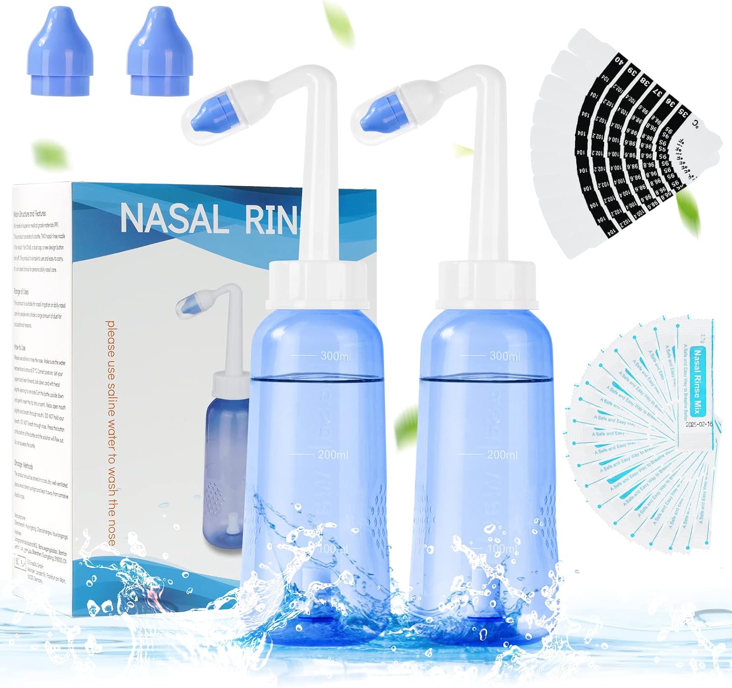 Detalle de URAQT Lavado Nasal 2x300ml Neti Pot