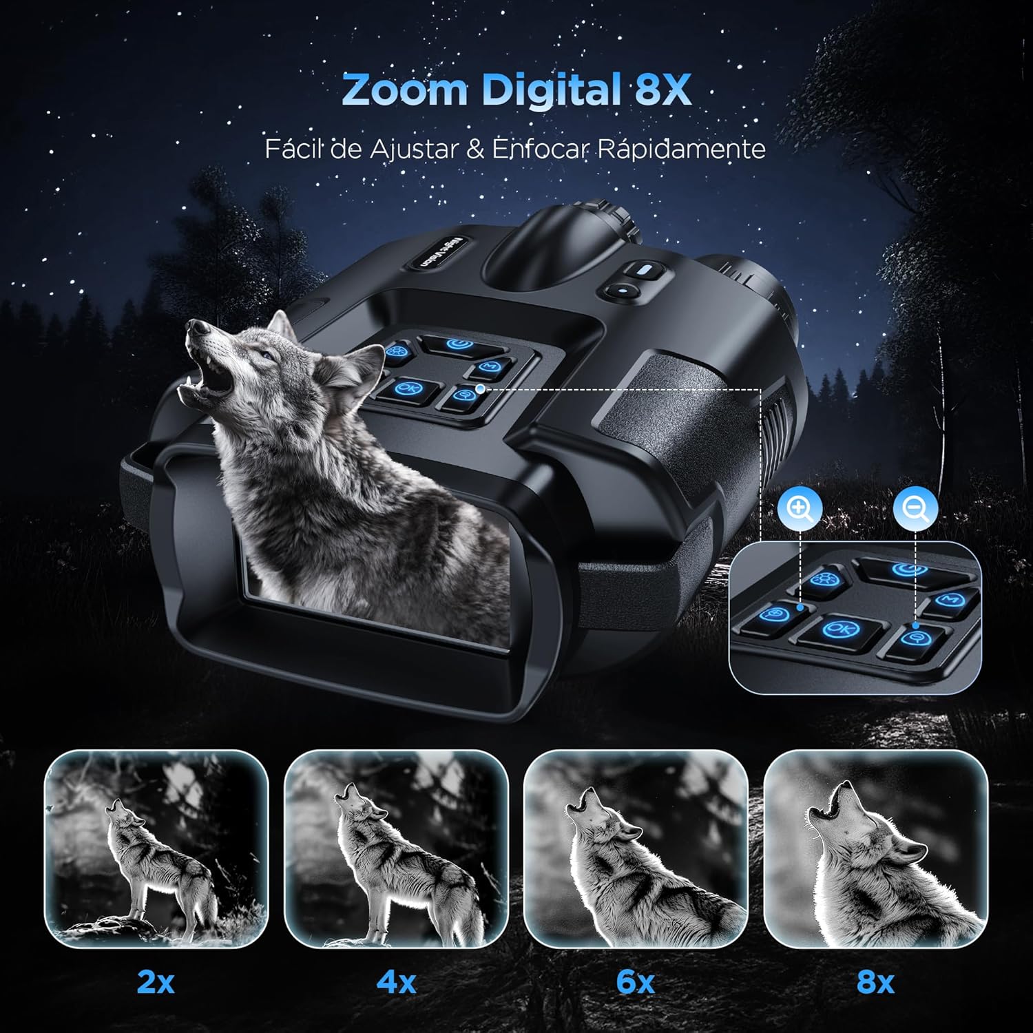 Detalle 2 de Haokoo Visión Nocturna 4K 600 m