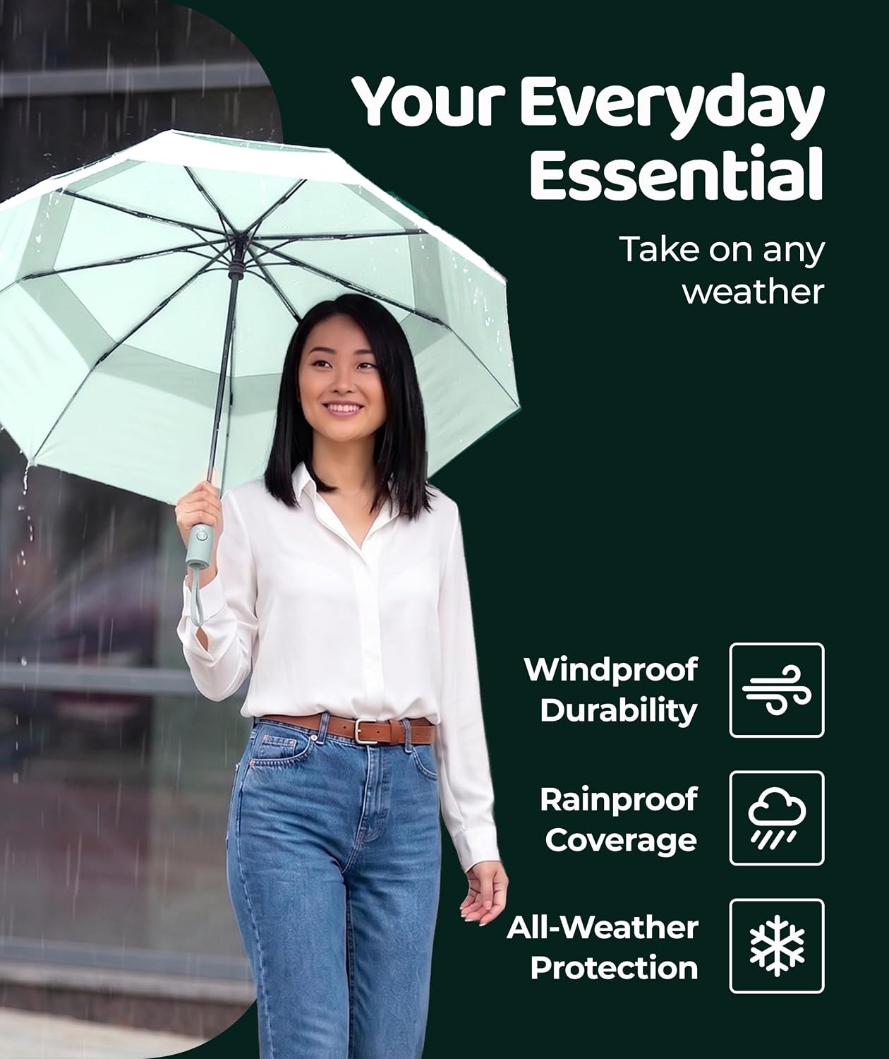 Thumbnail 5 de REPEL Windproof Travel Umbrella: Strong, Compact & Ready for 85 MPH Winds