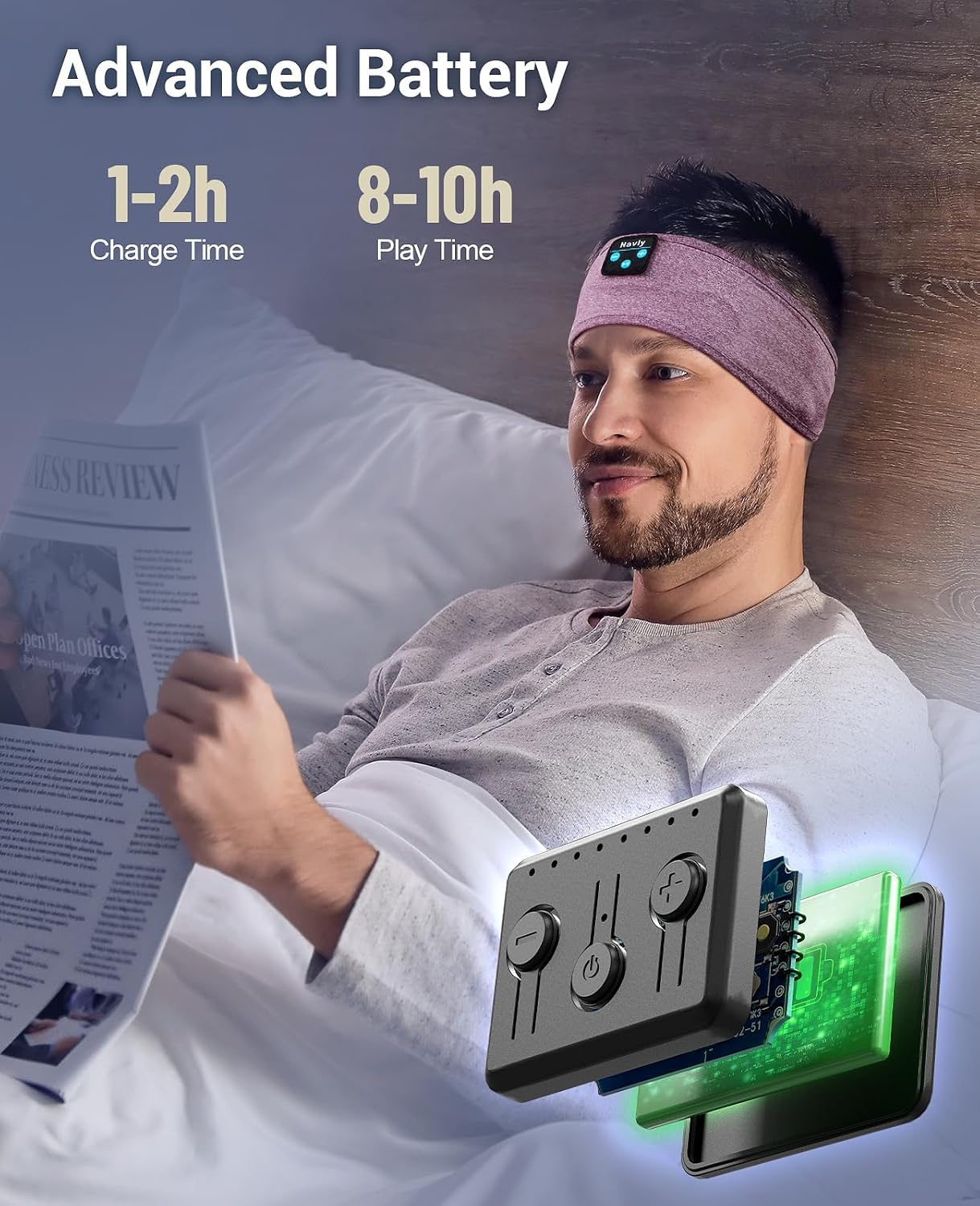 Thumbnail 6 de Navly Auriculares Bluetooth de Diadema para Dormir con Sonido HD