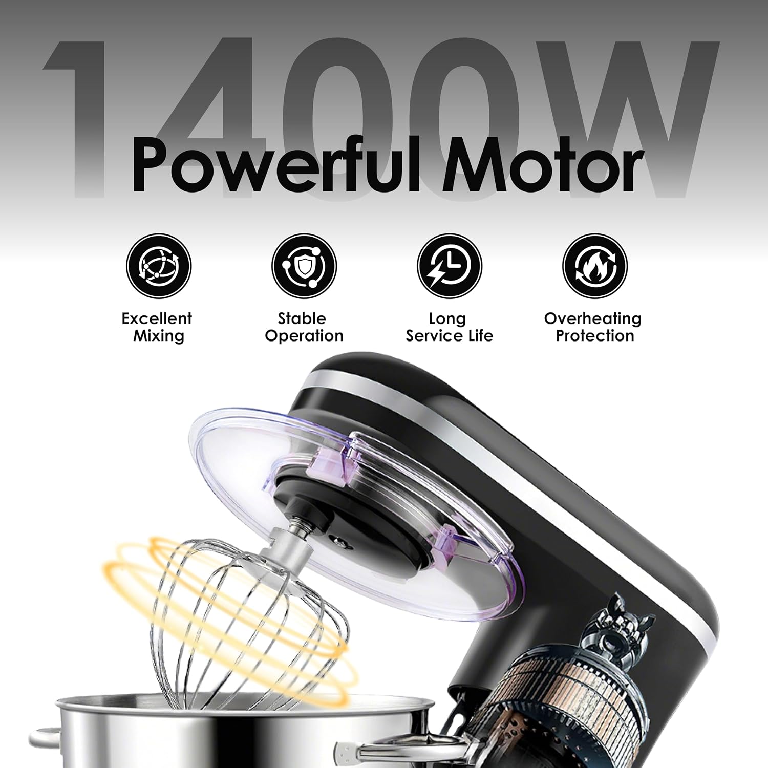 Detalle 2 de Aucma Stand Mixer 6.2L